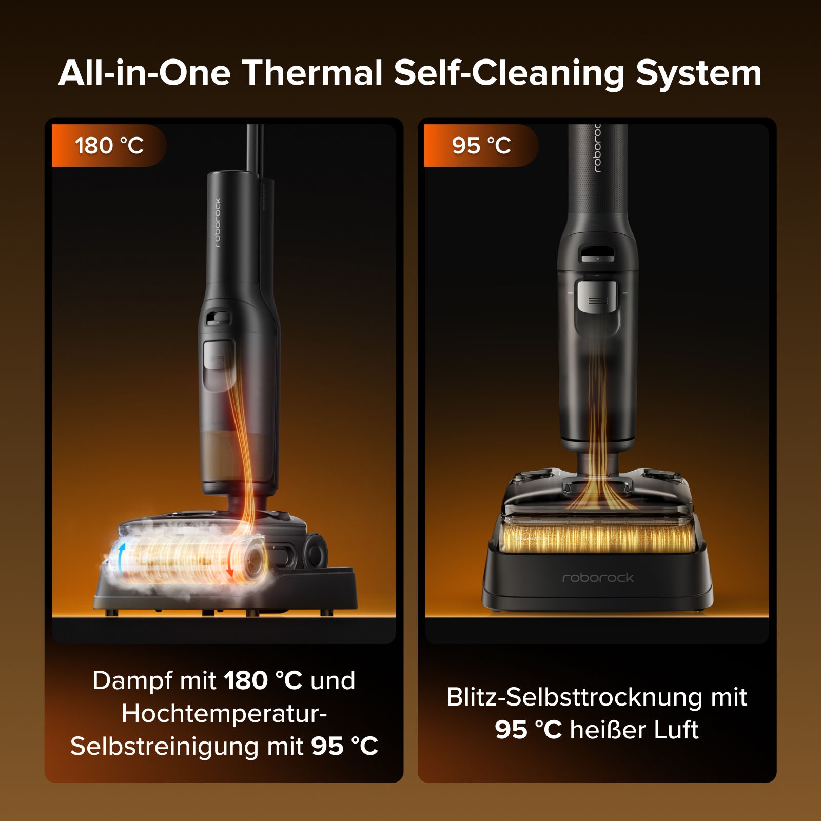 Roborock Nass-Trocken-Sauger »F25 Steam-Kit, 25.000 Pa Saugkraft, vier Reinigungsmodi« Dampfreinigung, Lay-Flat-Reinigung, Selbstreinigung und Trocknung