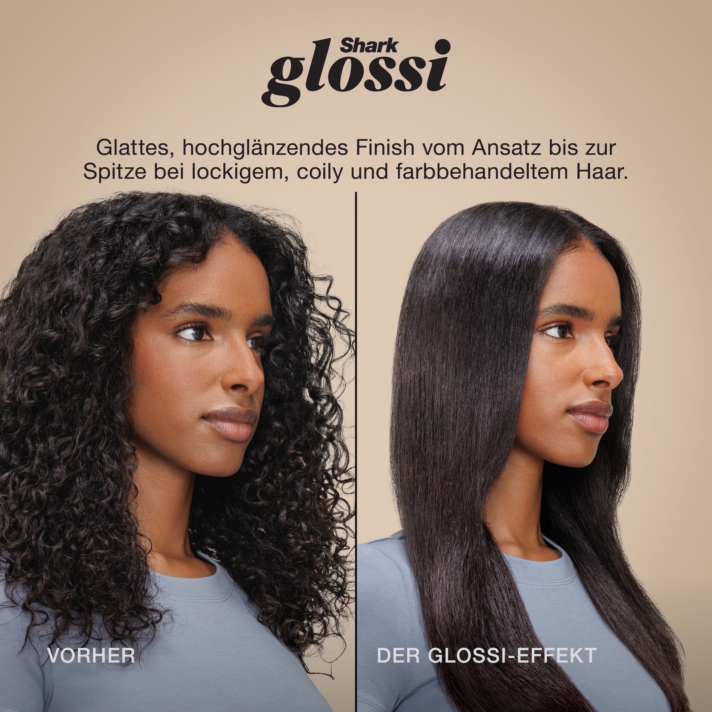 Shark Warmluftbürste »Glossi 2-in-1« 24 Stunden Gloss Lock*-Technologie, mit beheiztem Keramikkamm