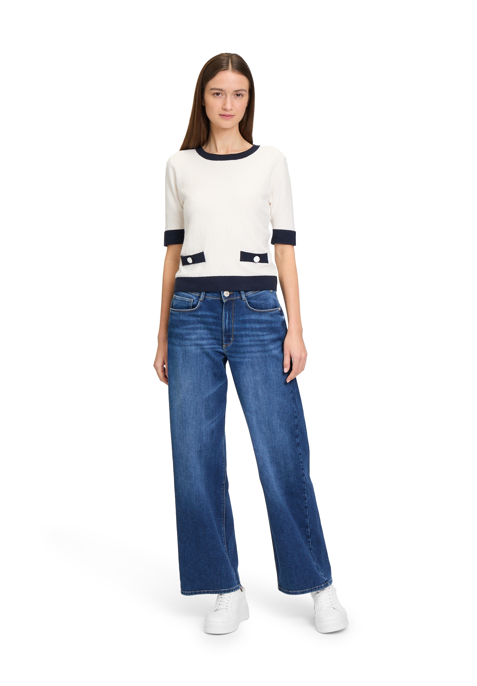 Betty&Co Taillenhose »High Waisted-Jeans mit weitem Bein«