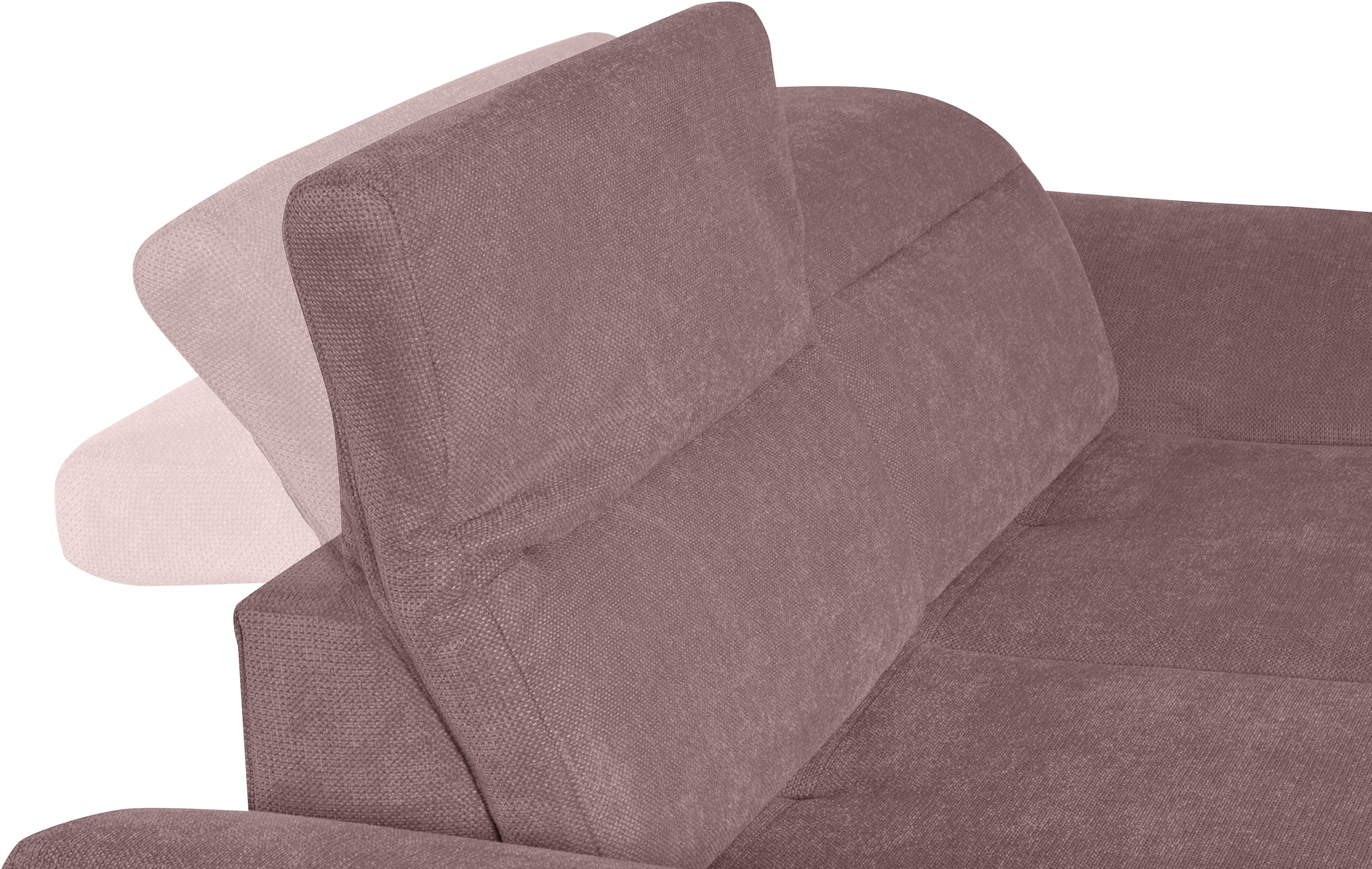 sit&more 2,5-Sitzer »Percy«, 12 cm Fußhöhe, Sitztiefenverstellung, wahlweise Kopfteilverstellung