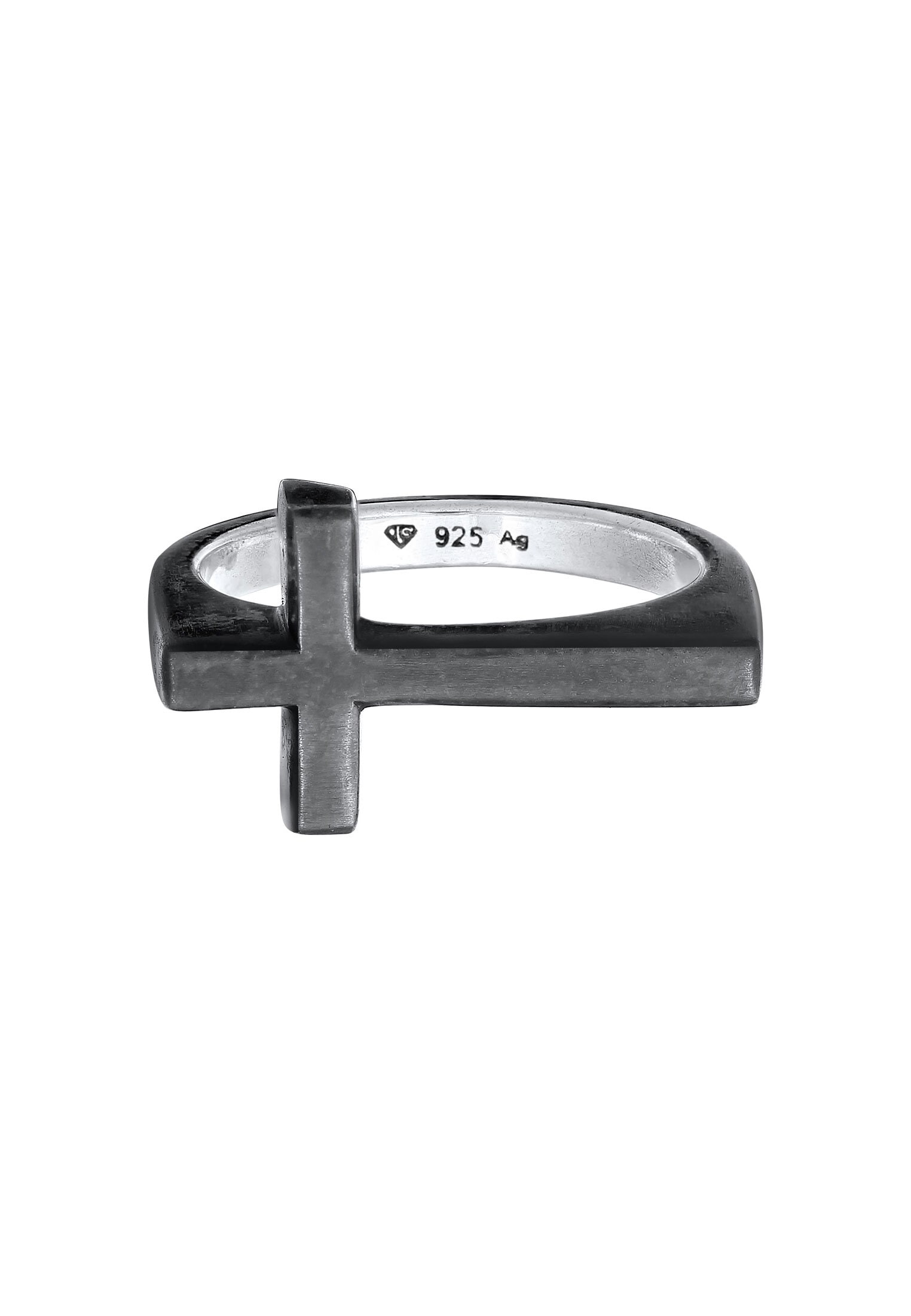 Kuzzoi Silberring »Ring Herren Kreuz Modern Schlicht 925 Silber«