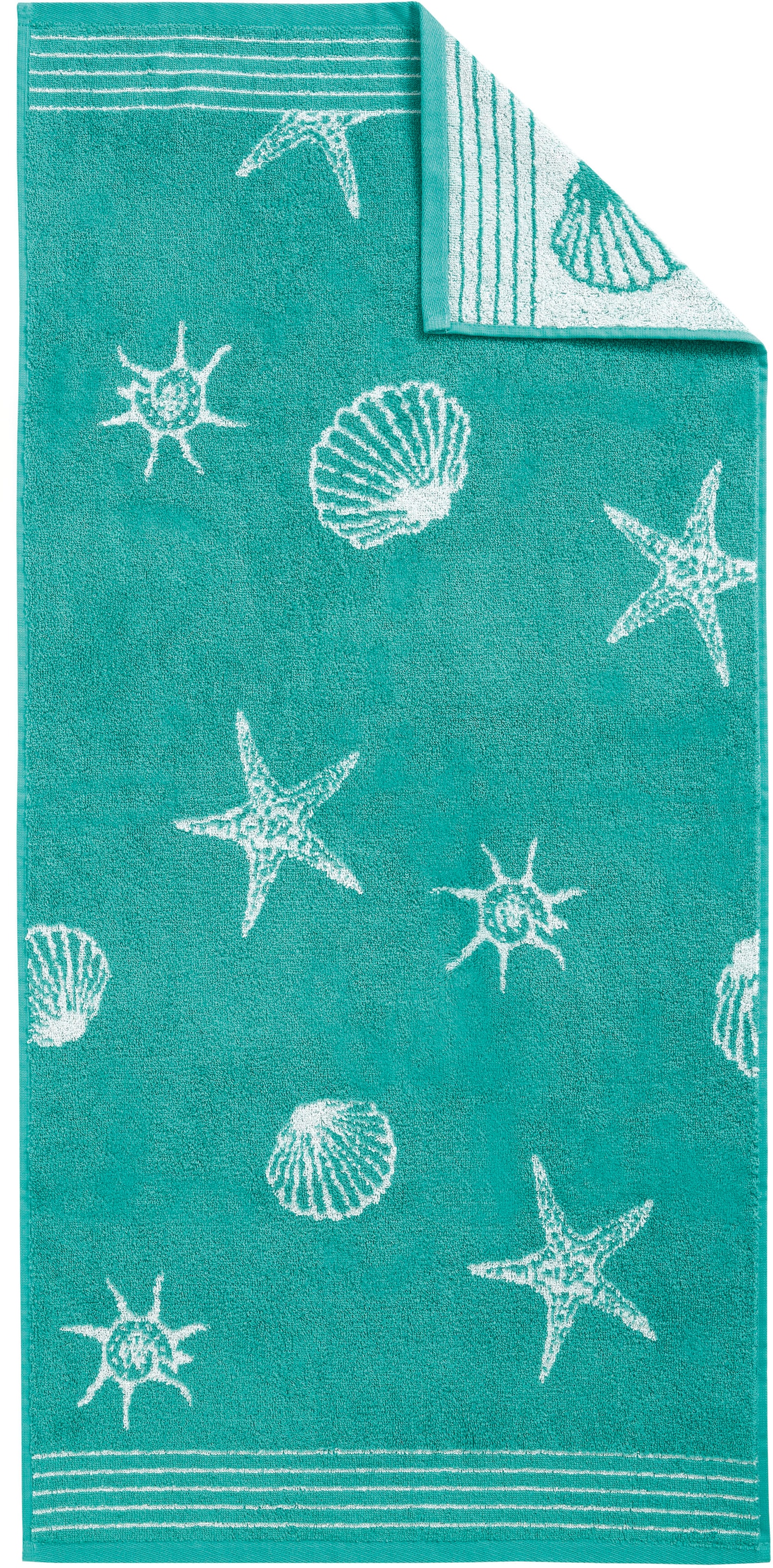 Dyckhoff Handtuch Set »Seashell«, Set, 6 tlg., Walkfrottee, mit Muschelmuster; 4 Handtücher (50x100cm), 2 Duschtücher (70x140cm)