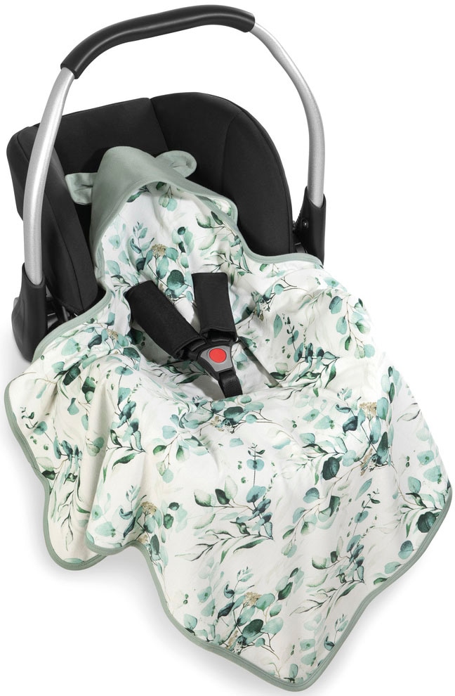 Hauck Babydecke »Baby Einschlagdecke, Snuggle N Dream leaves Mint/grün«, Baby Einschlagdecke mit Kapuze