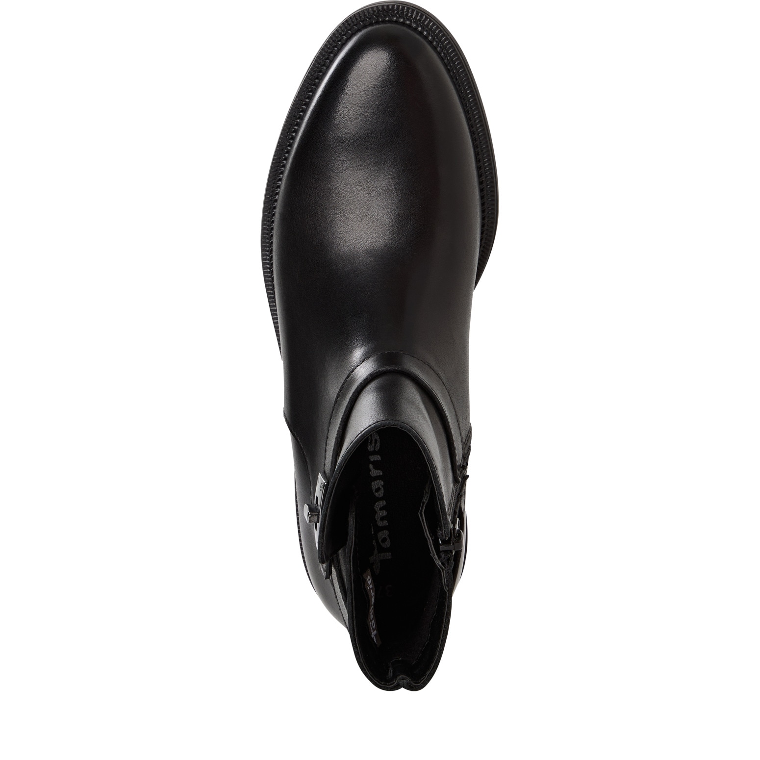 Tamaris Stiefelette  , Blockabsatz, Businesschuh mit dezentem Zierriemen mit Applikation
