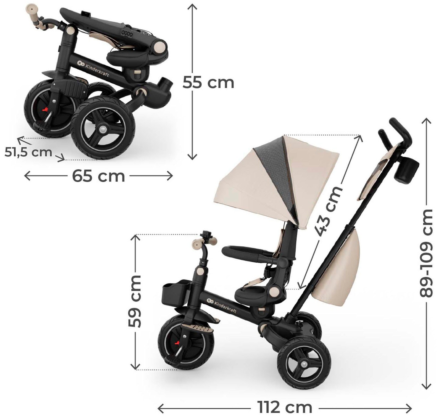 Kinderkraft Dreirad »SPINSTEP 2 PLUS«