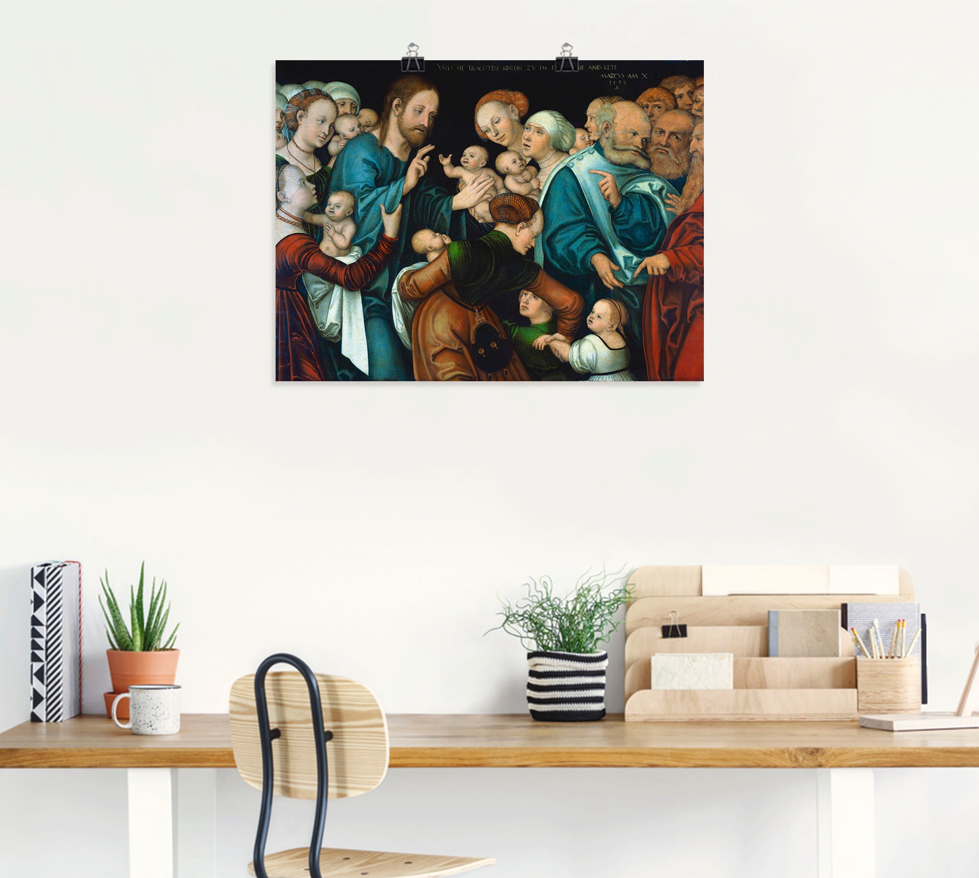 Artland Wandbild »Die Segnung der Kinder. Weimar, 1538«, Gruppen & Familien, (1 St.), als Leinwandbild, Wandaufkleber oder Poster in versch. Größen