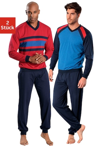 le jogger® Pyjama, (Packung, 4 tlg., 2 Stück), in langer Form kaufen