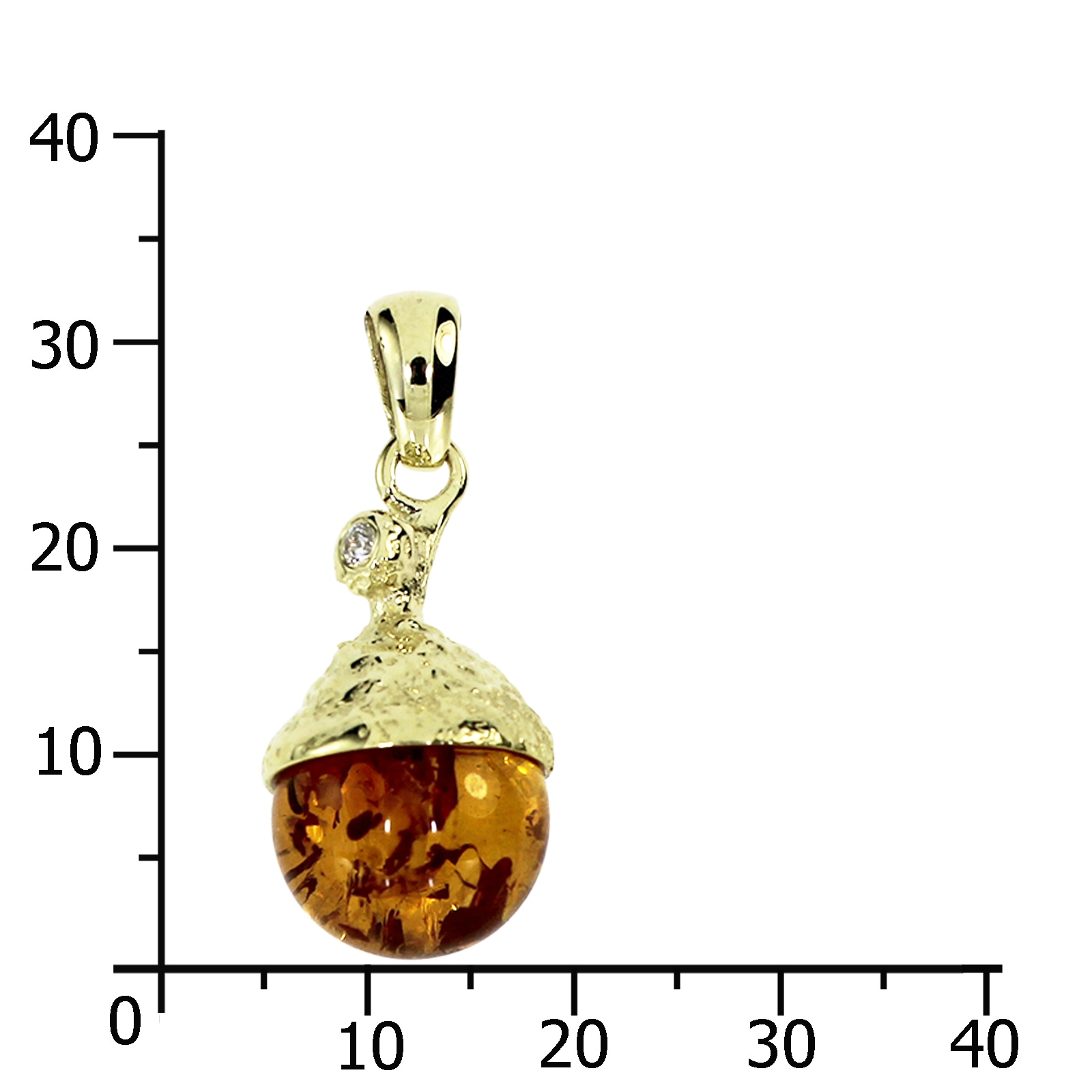OSTSEE-SCHMUCK Kettenanhänger »- Mia - Gold 585/000 - Bernstein/Brillant«