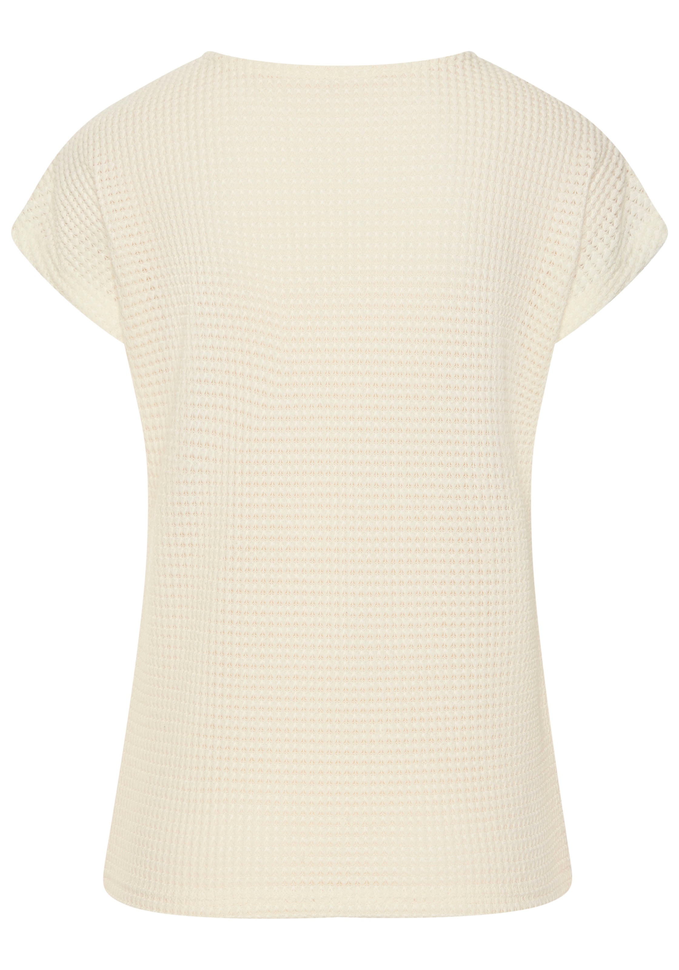 Vivance Kurzarmshirt »mit modischer Waffelstruktur«, aus bügelfreier Strickqualität