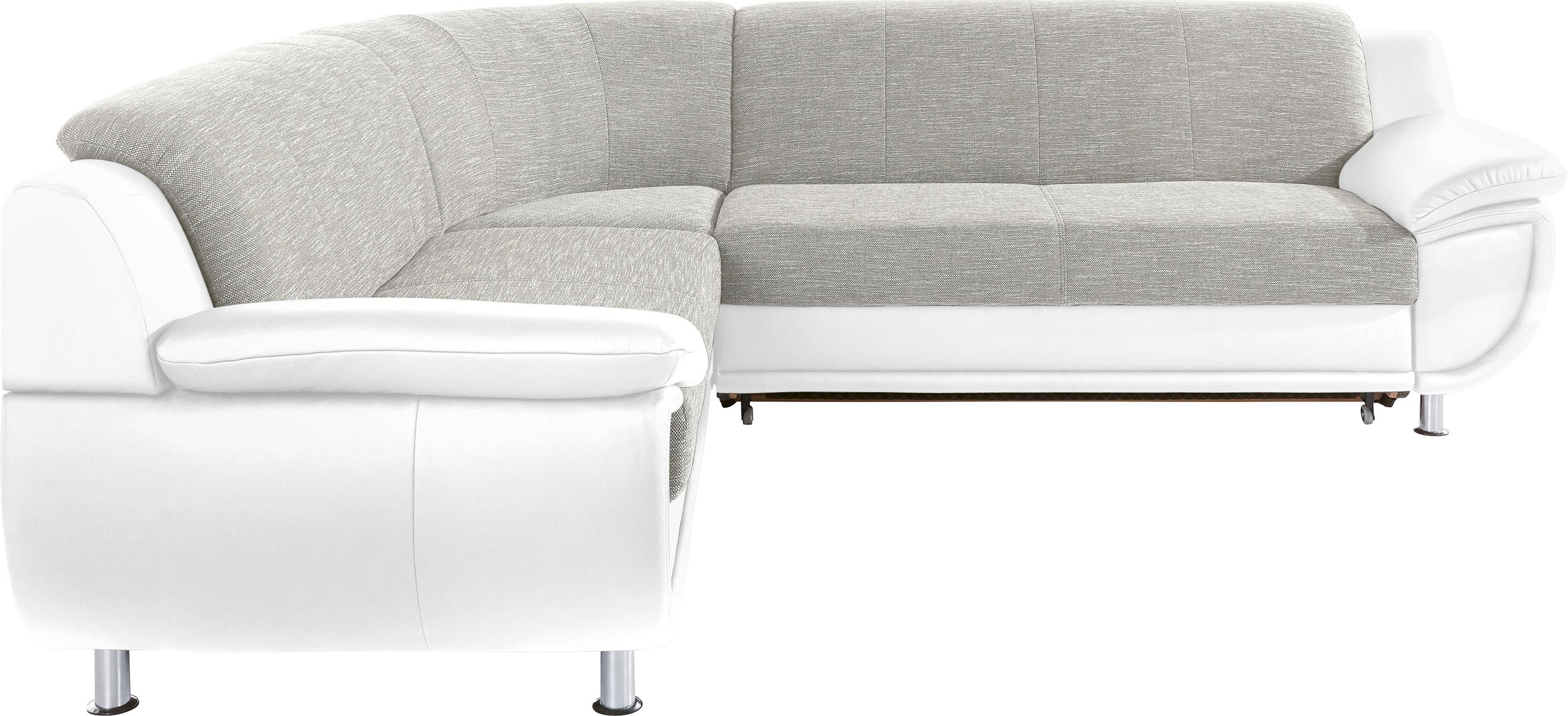 TRENDMANUFAKTUR Ecksofa »Rondo 3, zeitlos und modern, im Materialmix, L-Form«, wahlweise Federkern für hohen Sitzkomfort, wahlweise Bettfunktion