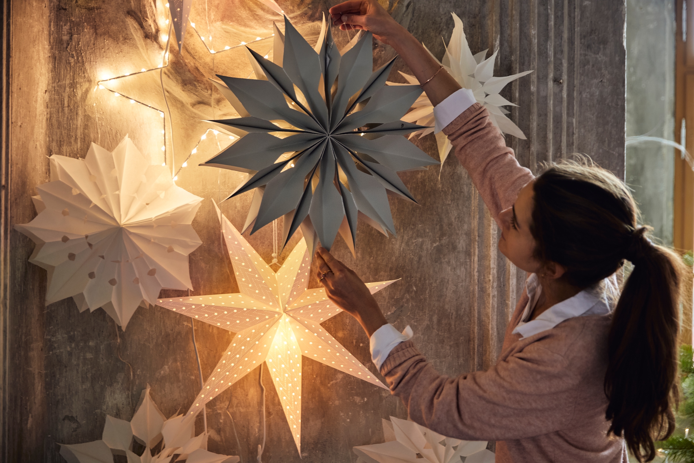 Stern, Aufhängen,Weihnachtsdeko aussen Weihnachtsstern Design AM bestellen aus online Draht, zum mit Öse bei LED OTTO