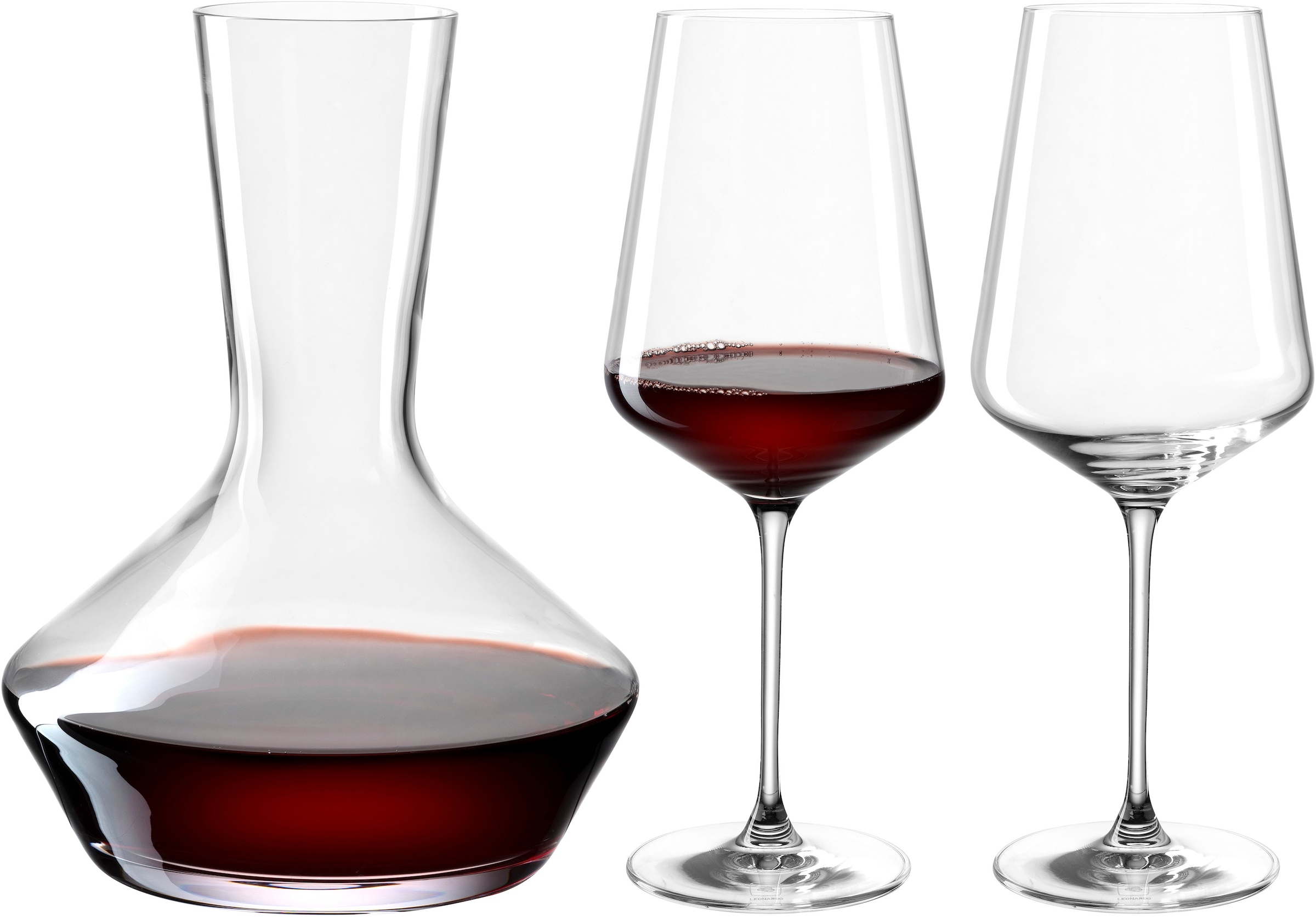 LEONARDO Gläser-Set »Weinset XL PUCCINI« 2 Weingläser je 560 ml, 1 Dekanter - 1.700 ml, Höhe ca. 24