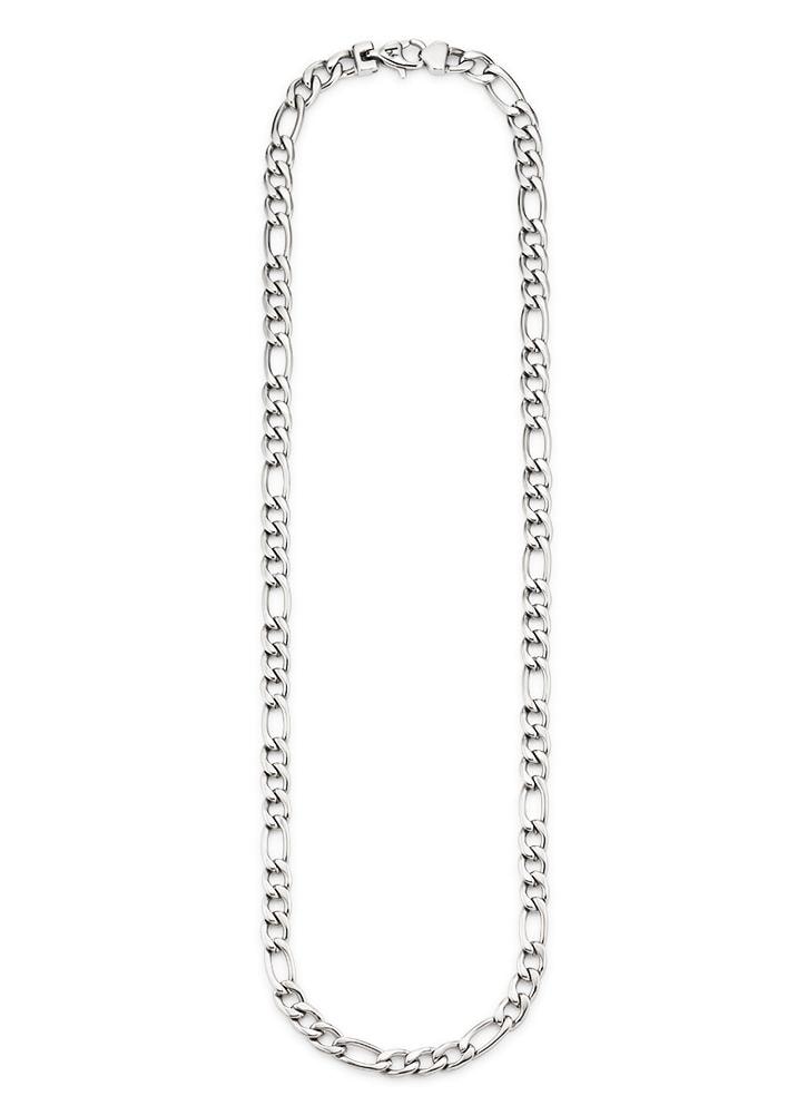 Bruno Banani Edelstahlkette »Schmuck Geschenk, Halskette Figarokette Silber«