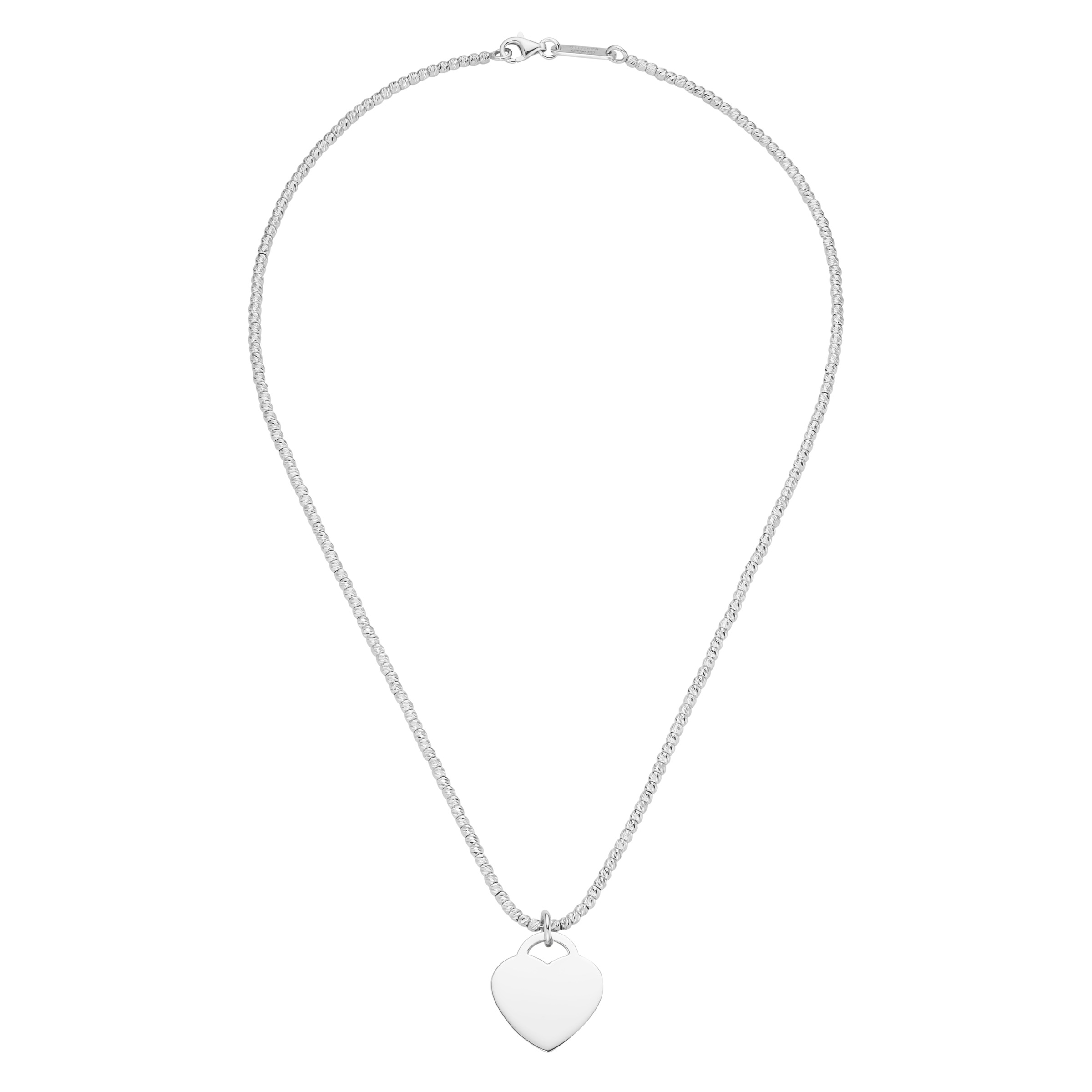 GIORGIO MARTELLO MILANO Kette mit Anhänger »Kette Kugelkette diamantiert mit Anhänger Herz, Silber 925«