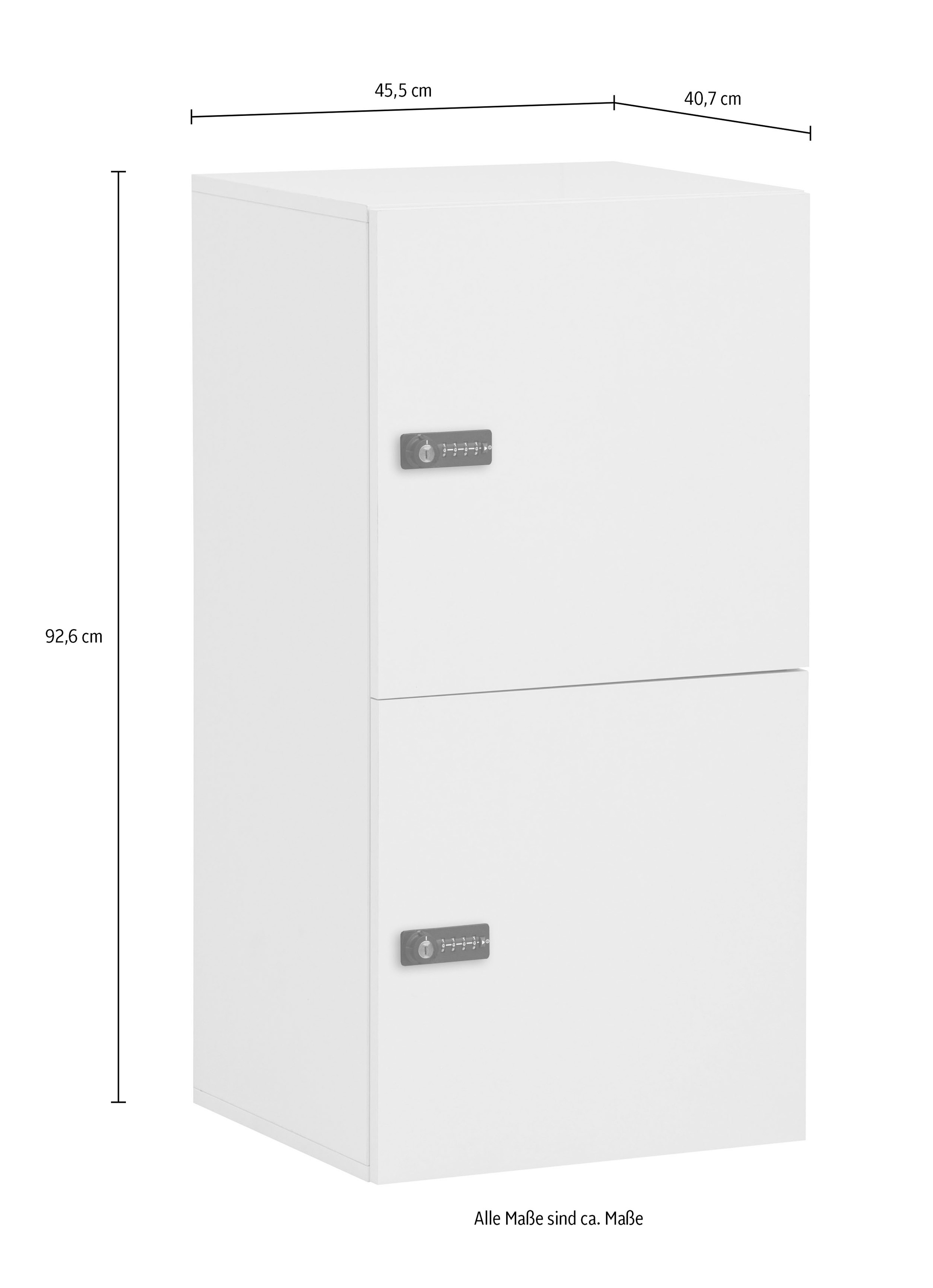 Schildmeyer Container »Locked Spind Schrank Cap mit 2 abschließbaren Türen«, Made in Germany
