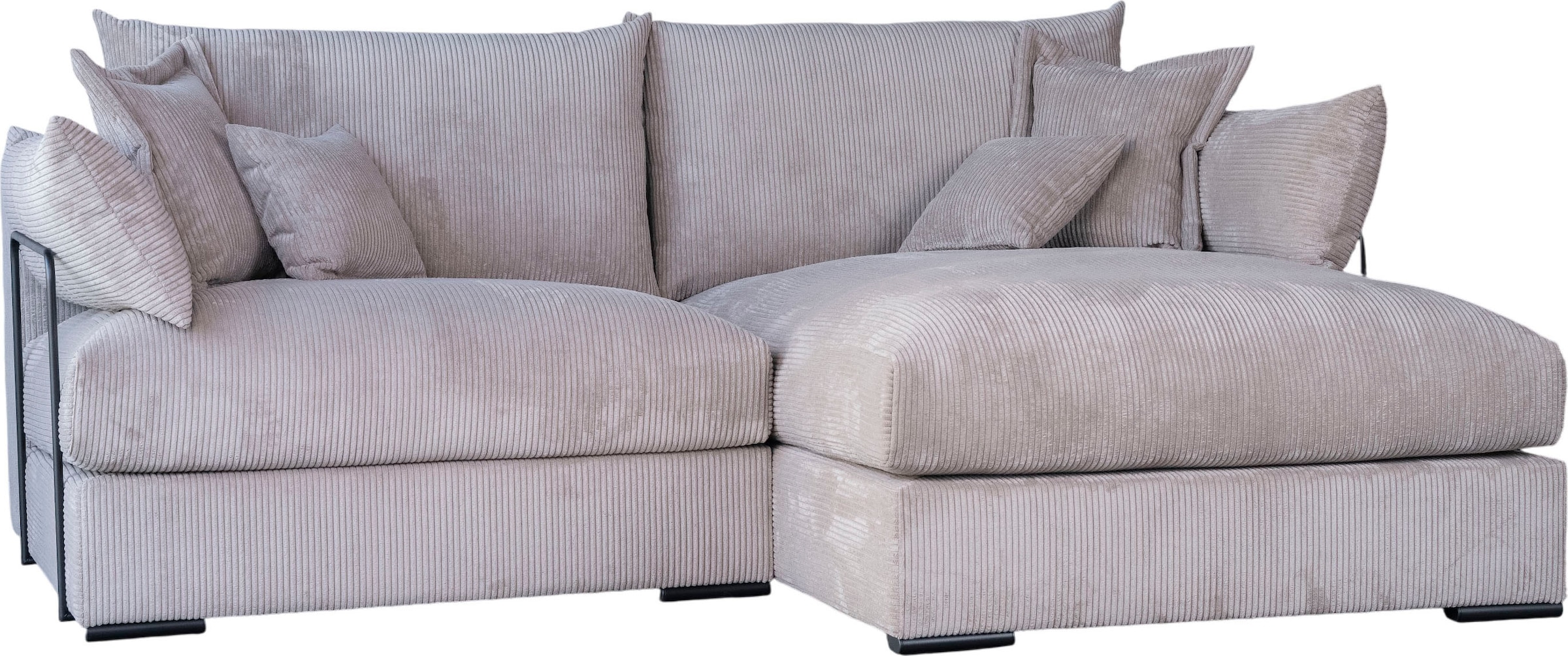 Home affaire Ecksofa »Casa XL L-Form, Breite 190 cm« Mega-Sofa, Cord oder Chenille-Struktur wählbar, mit Federkern!