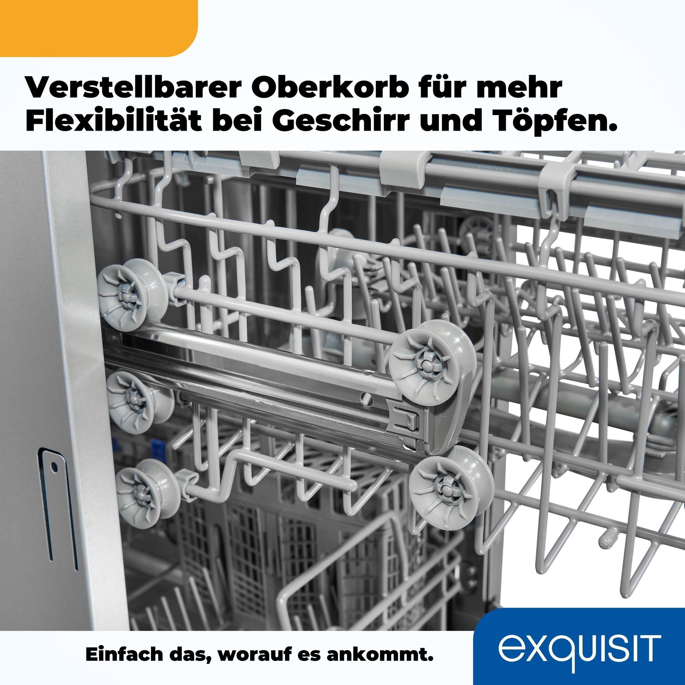 exquisit teilintegrierbarer Geschirrspüler »EGSP2109-EB-030E« 9 Maßgedecke Kompakt und ideal für kleine, schmale Nischen, kleine(Single)Haushalte