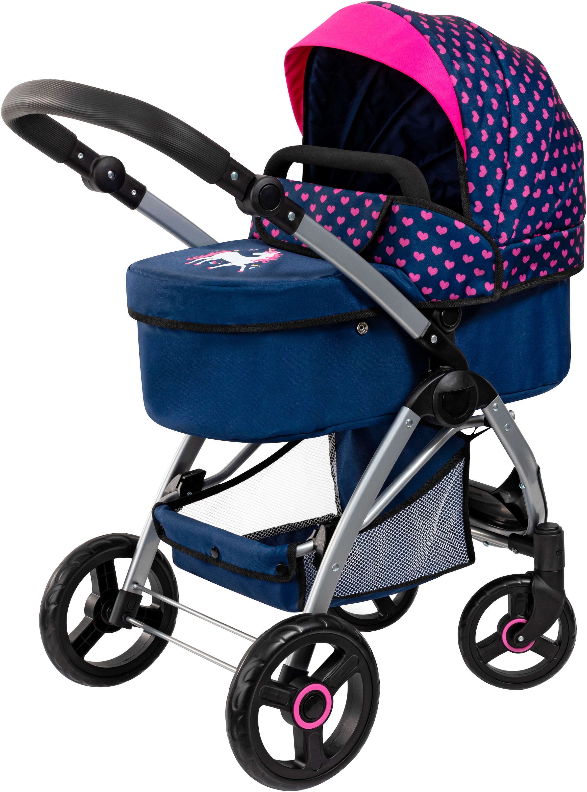 Bayer Kombi-Puppenwagen »City Max blau«, mit Wickeltasche