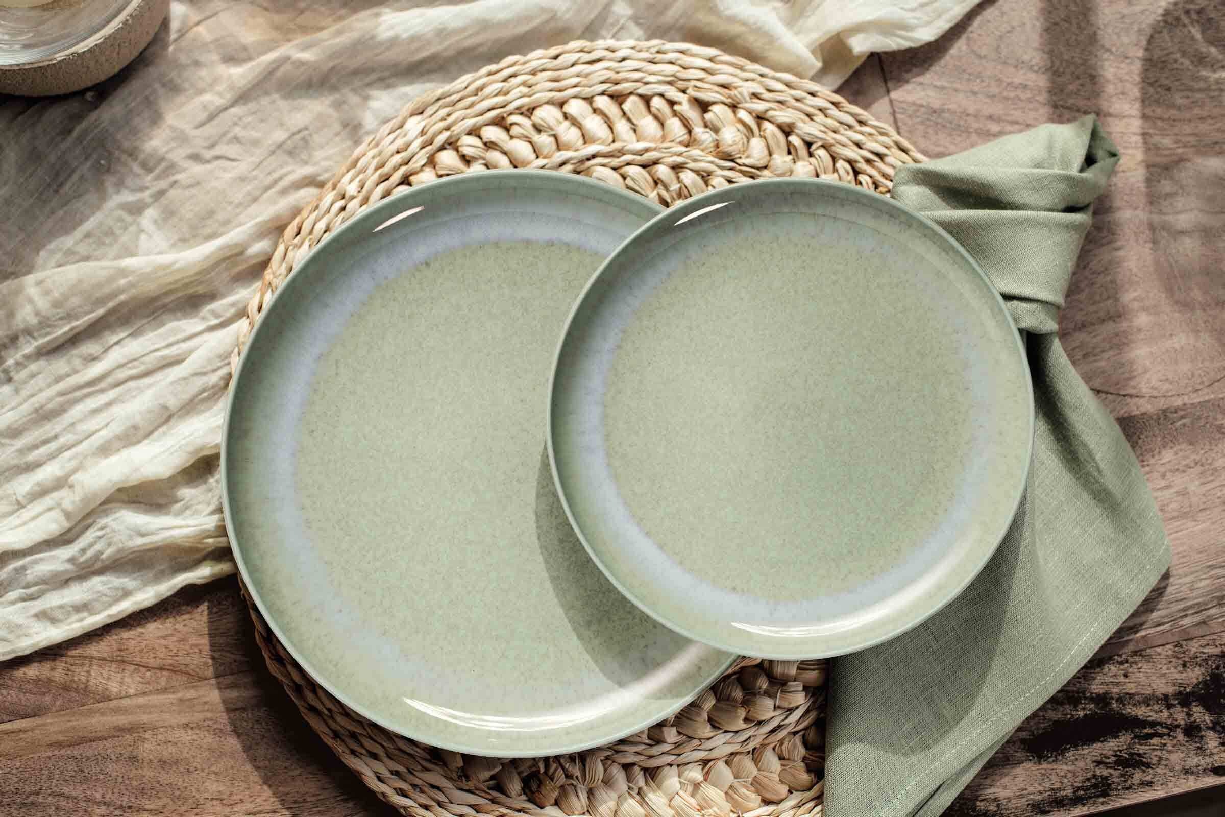 like. by Villeroy & Boch Geschirr-Set »Tafel-Set Perlemor Alga 4er Set grün«