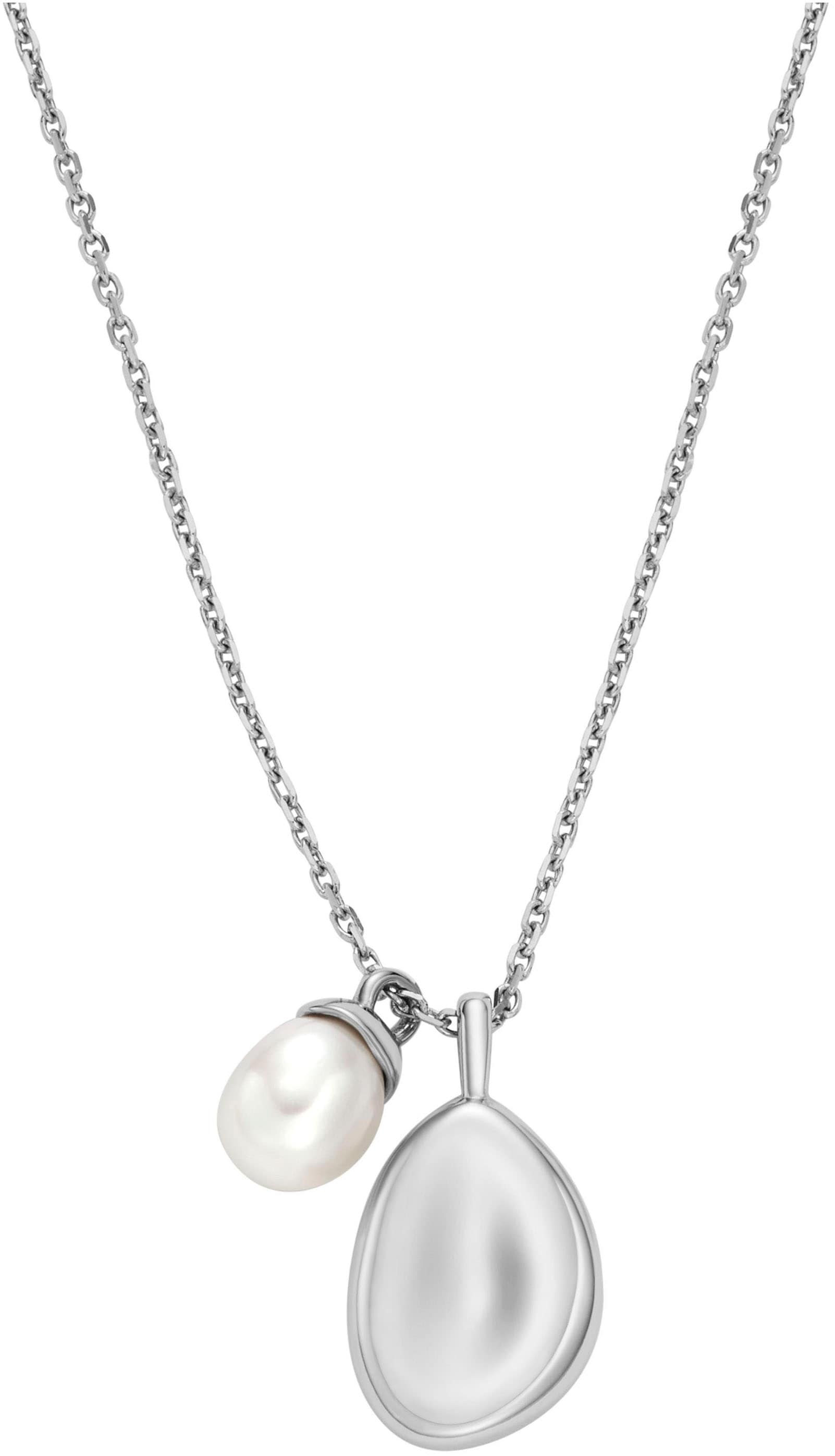 Skagen Kette mit Anhänger »Schmuck Geschenk Edelstahl Kette AGNETHE PEARL PEBBLE,...