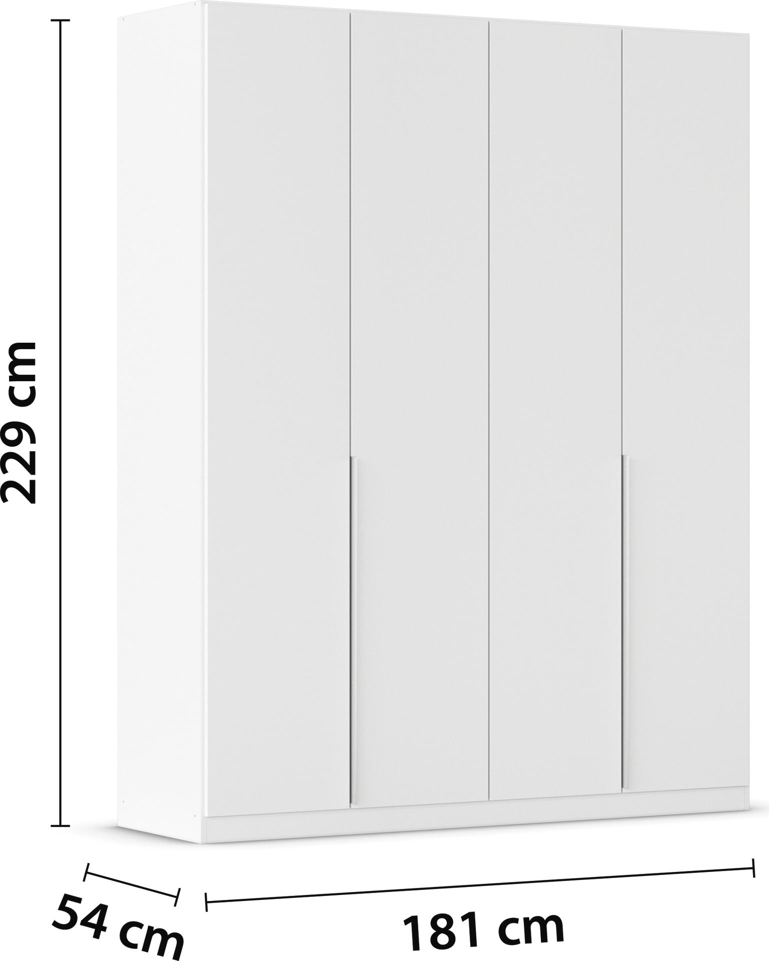 rauch Drehtürenschrank »Kleiderschrank Schrank Garderobe AGORDO TOPSELLER Schlafzimmer«, (in zwei Griff-Farben mit Dekor- oder Hochglanzfront), durchdachte Innenausstattung, in 6 Breiten und 2 Höhen MADE IN GERMANY