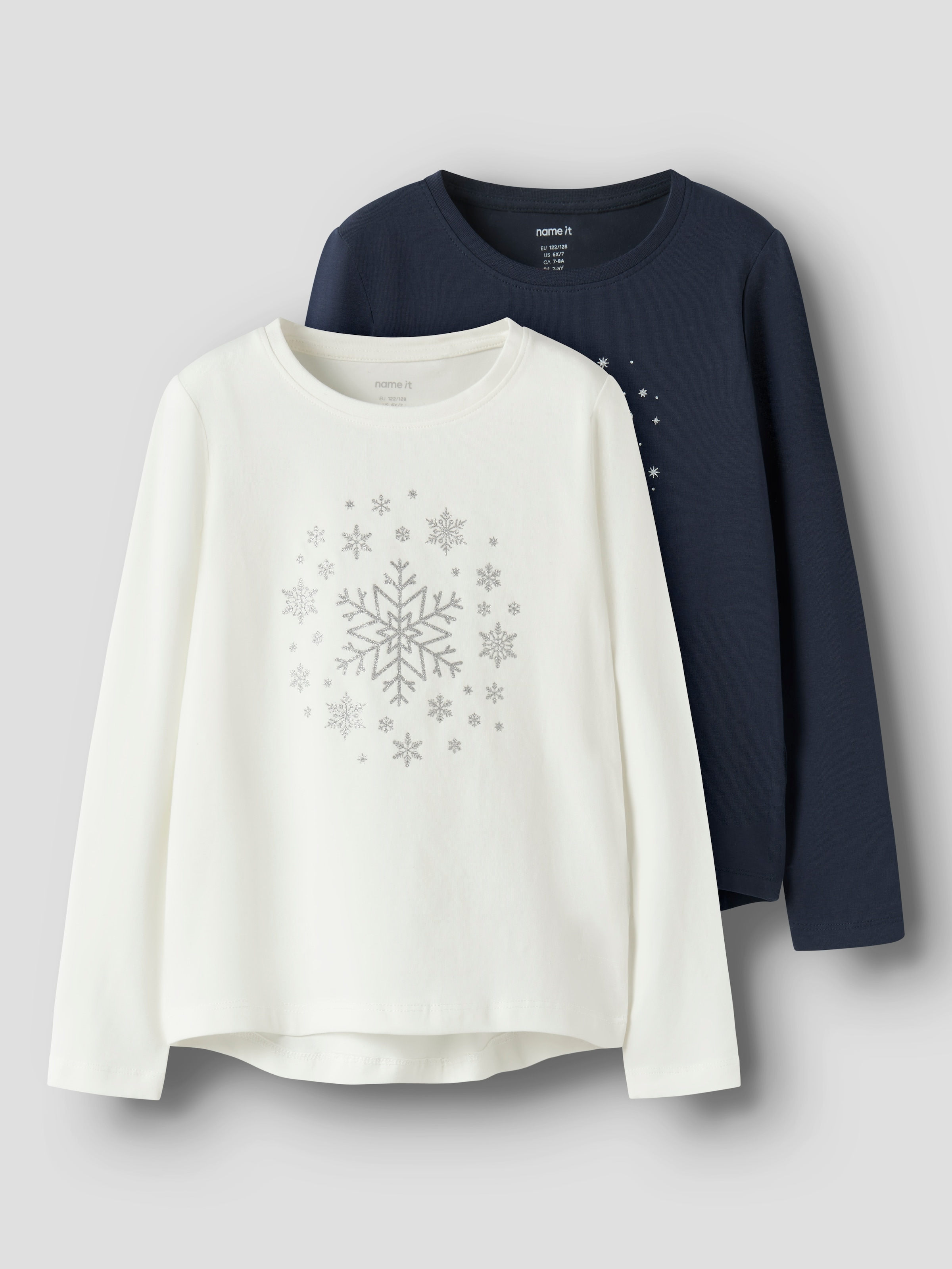 Name It Langarmshirt »NKFVIPARTY 2P LS TOP« Packung, 2 Stk.