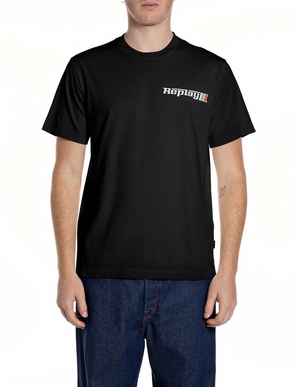 Replay T-Shirt mit Racing-Print