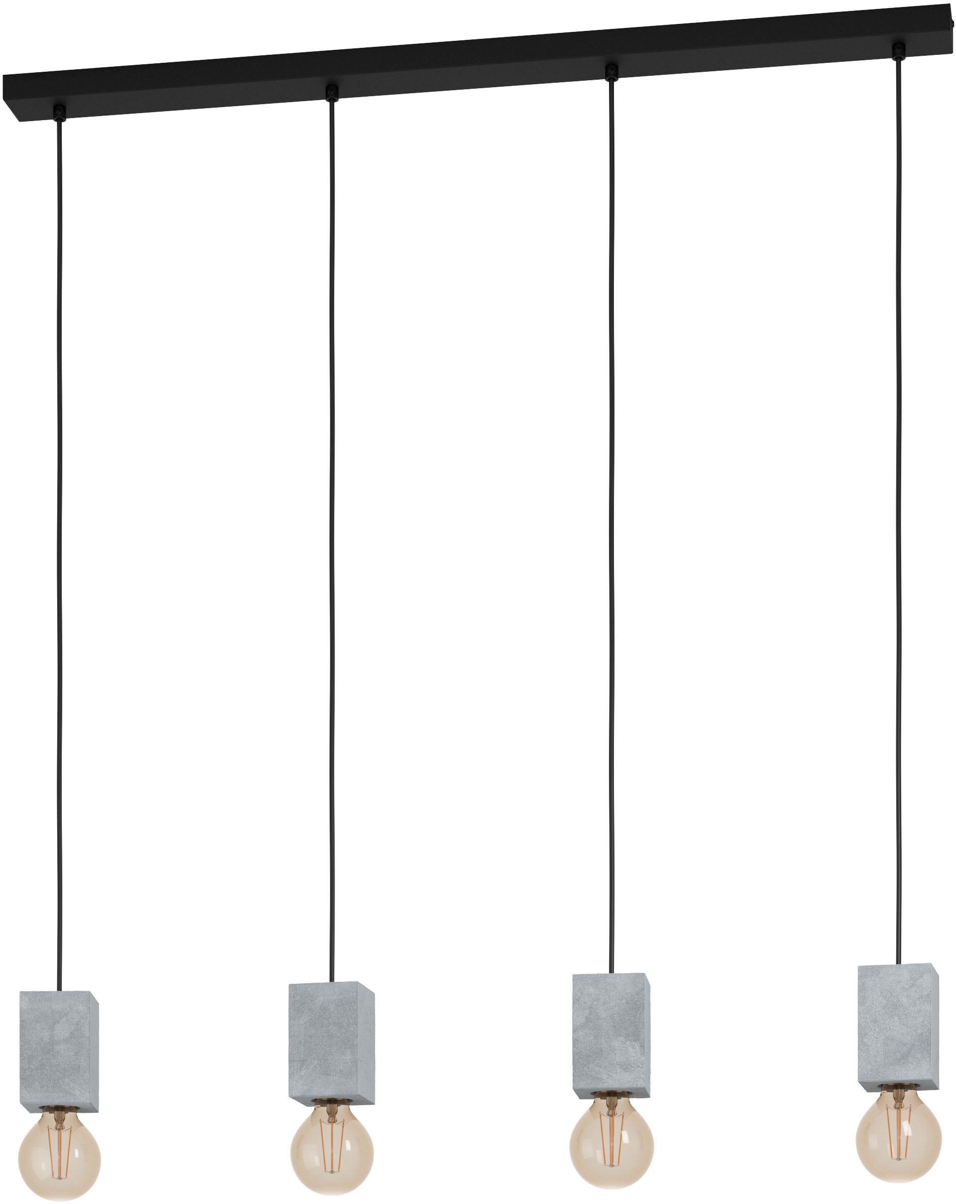EGLO Hängeleuchte »PRESTWICK 3«, Hängeleuchte in schwarz aus Stahl - exkl.  E27 - 40W im OTTO Online Shop