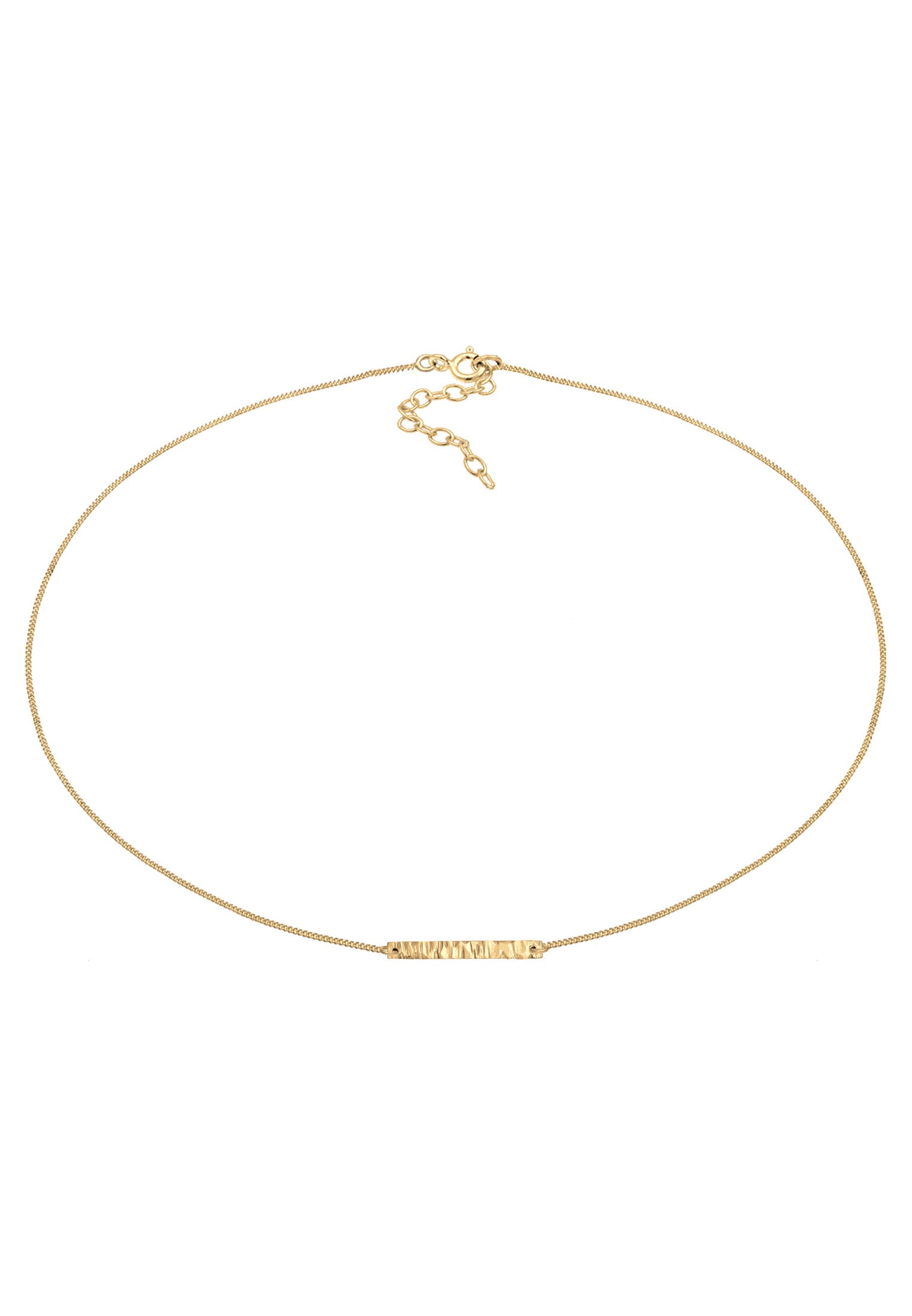 Elli Choker »Halskette Choker Platte Gehämmert 925er Silber«