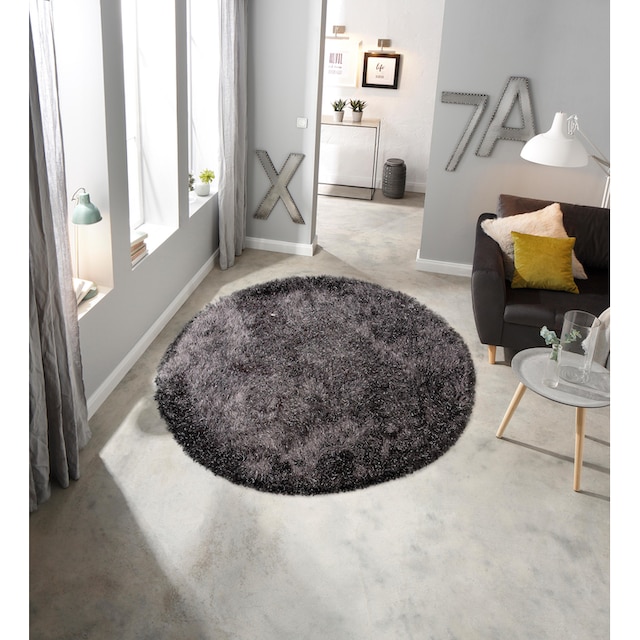 merinos Hochflor-Teppich »Glossy 411«, rund, besonders weich durch  Microfaser, Wohnzimmer im OTTO Online-Shop