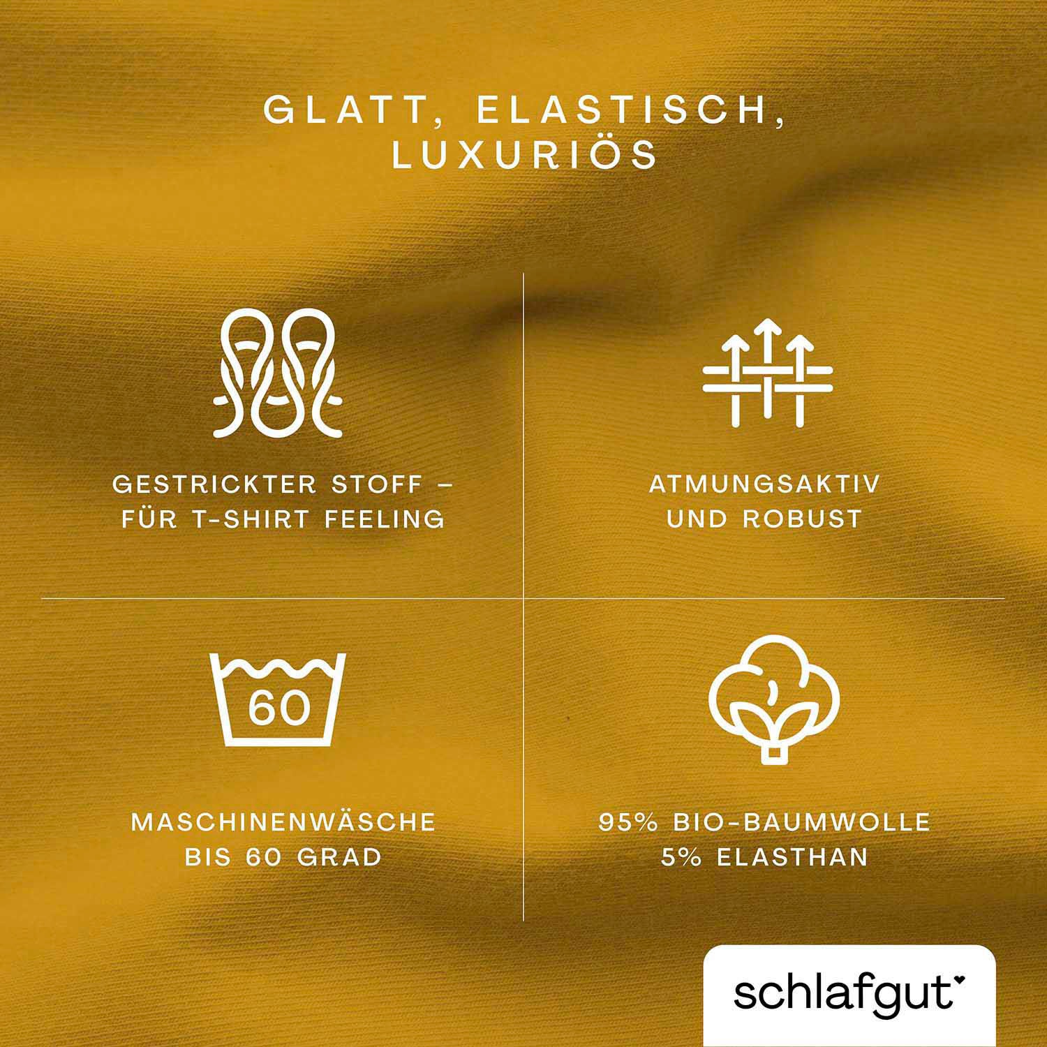 Schlafgut Spannbettlaken »Premium«, Zero Waste Verpackung, PREMIUM Qualität