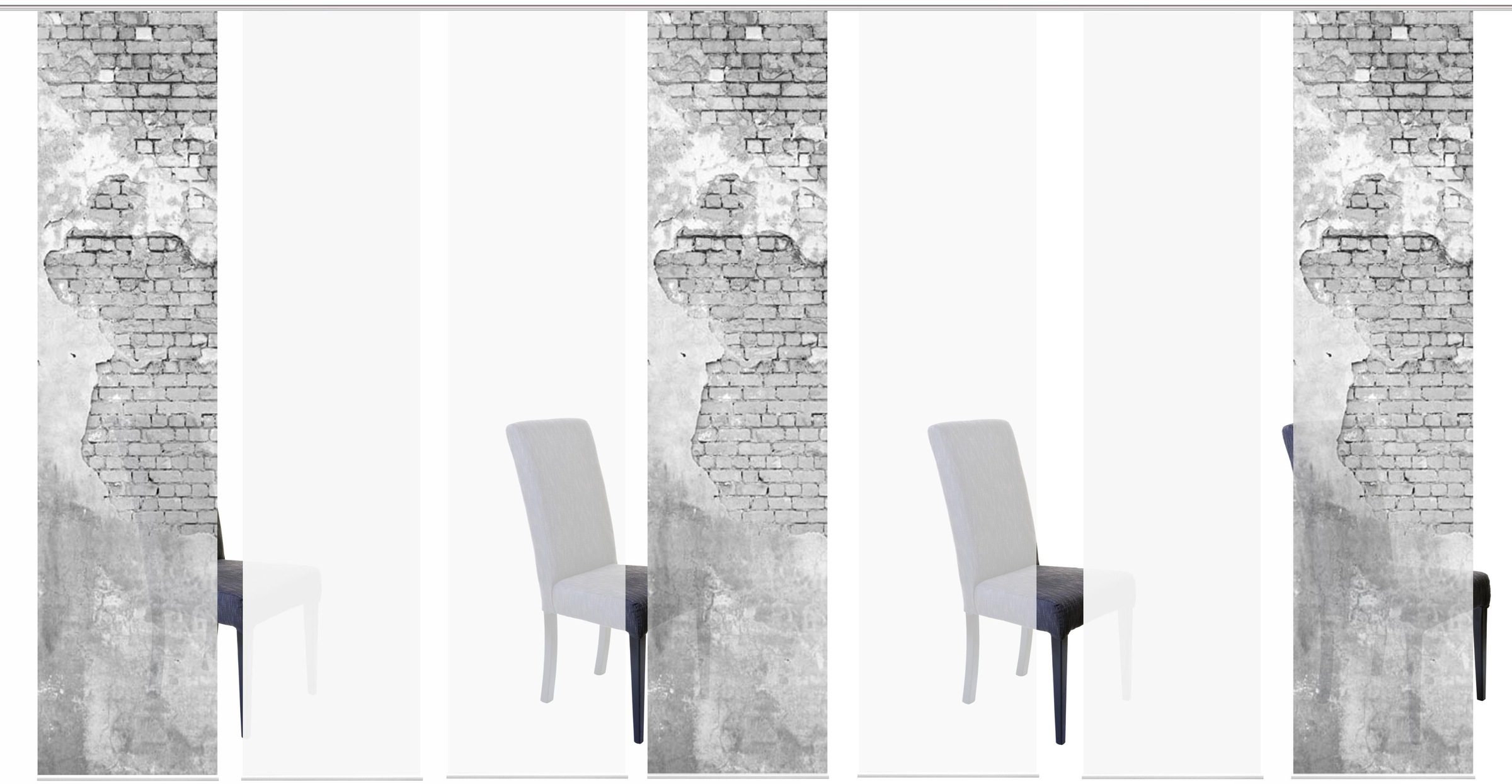 HOME WOHNIDEEN Schiebegardine »WALLONA 7ER SET«, HxB: 245x60