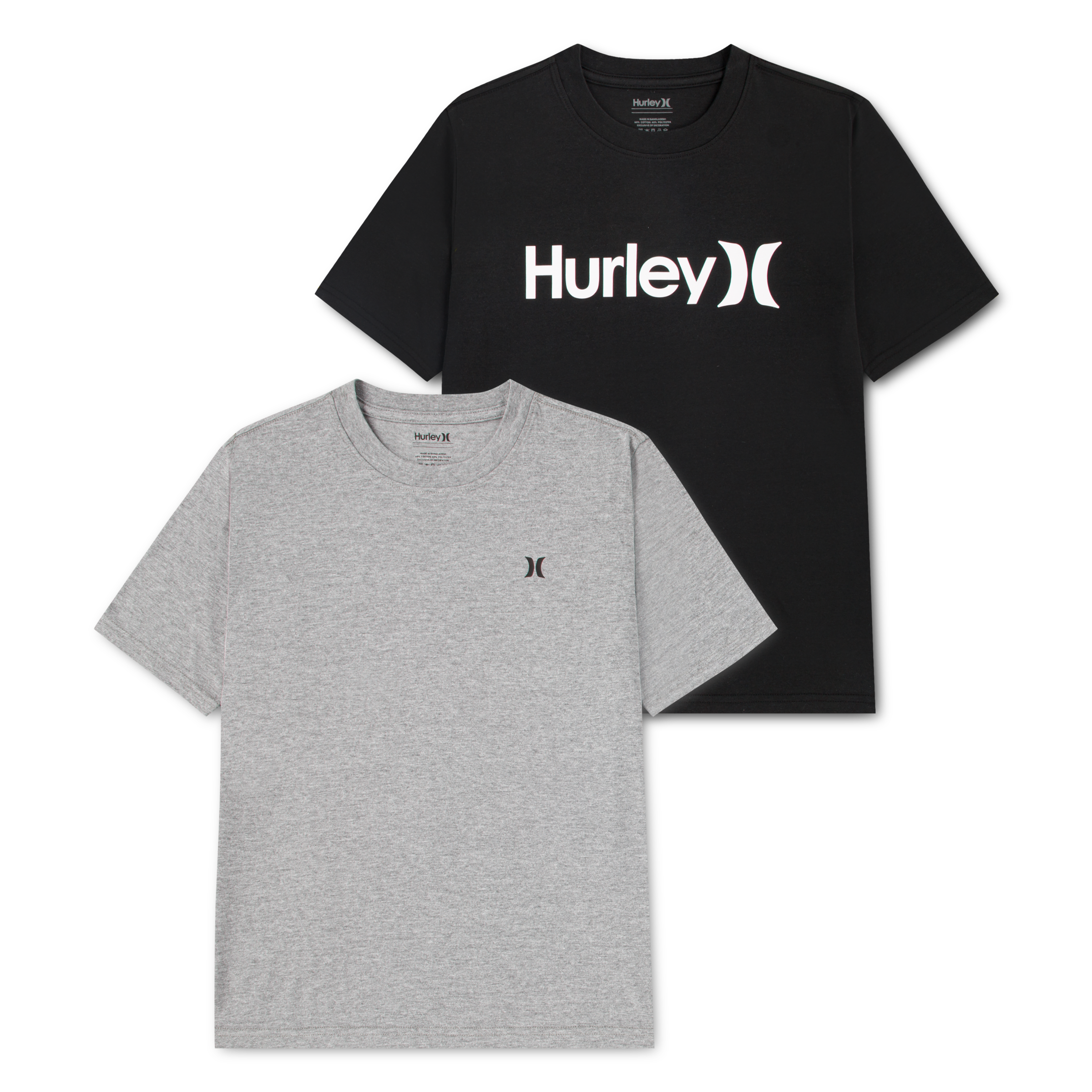 Hurley T-Shirt »CORE LOGO TEE 2PK HRLB-2K-9304« Packung, 2, 2 bequeme Passform, für Jugendliche, pflegeleicht