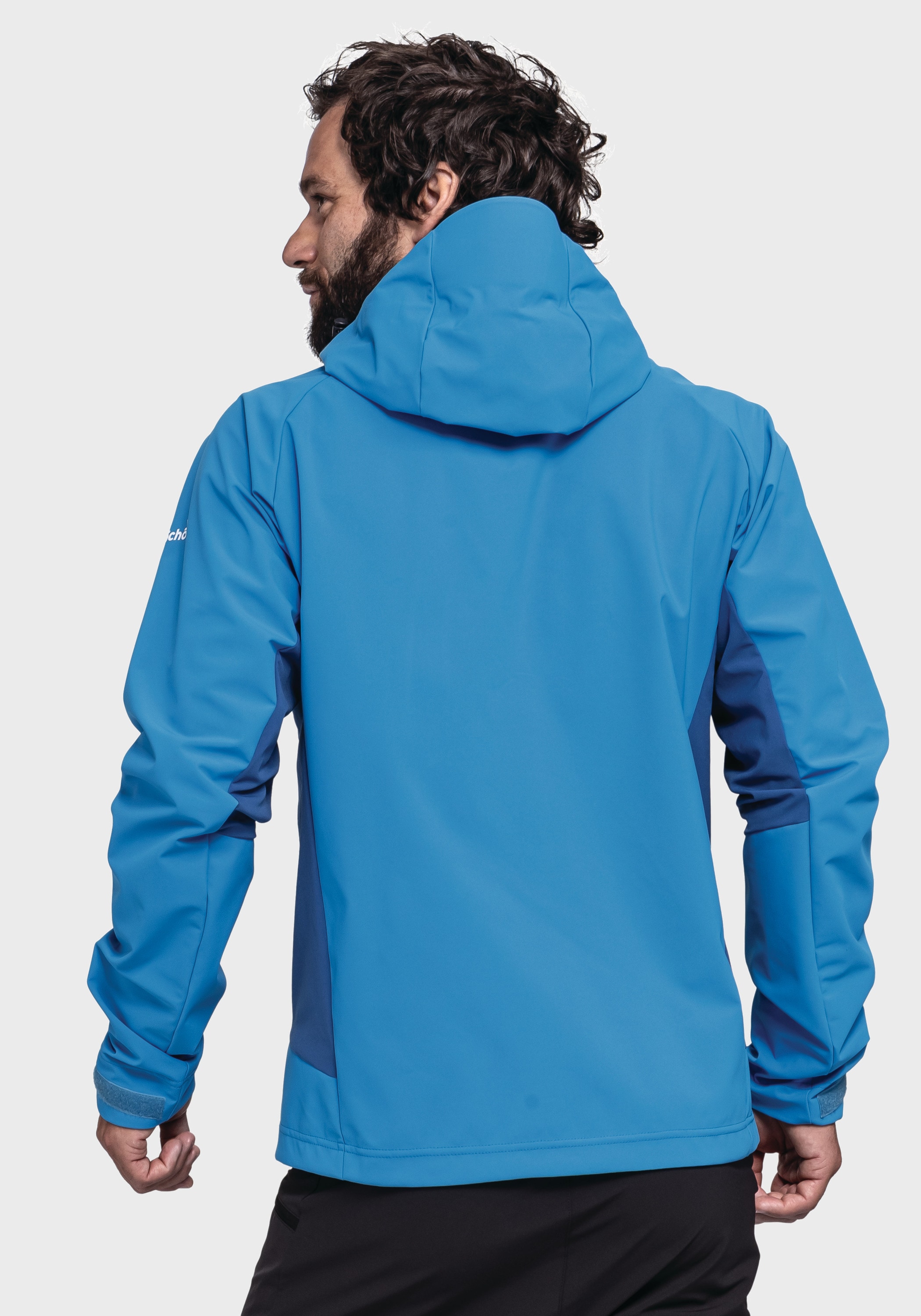 Schöffel Outdoorjacke »Mountain Softshell Jk Style Blaueis MNS«, mit Kapuze