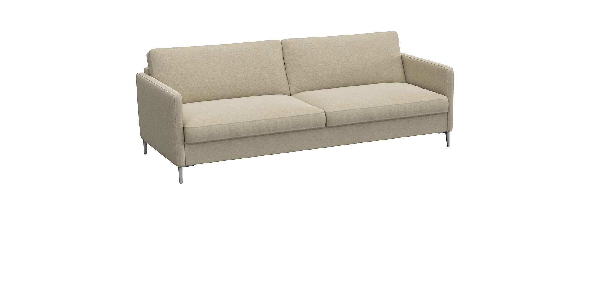 FLEXLUX 3-Sitzer »Fiore, super Sitzkomfort durch Kaltschaum im Sitz« schmale Armlehnen, Füße Alu