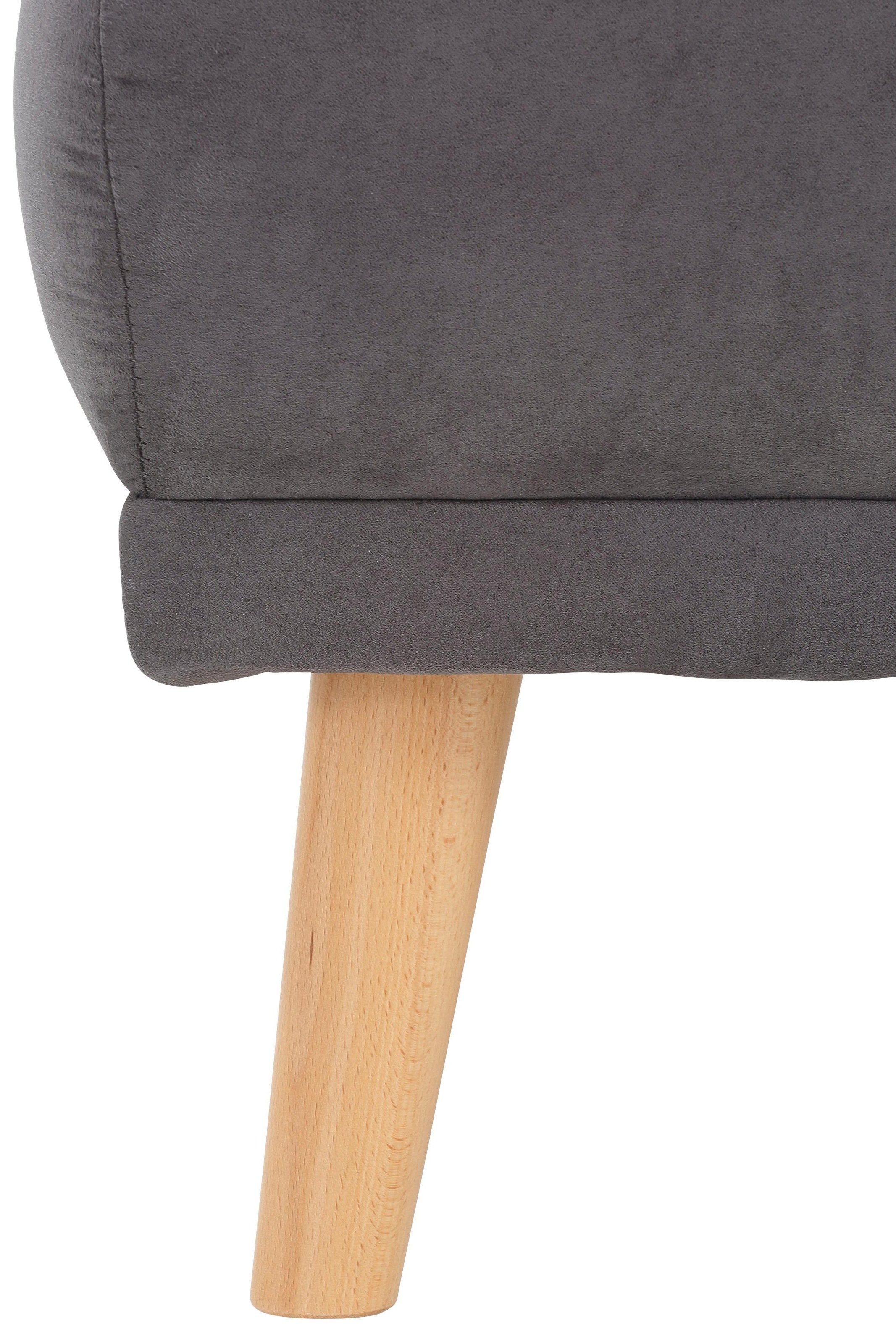 Home affaire Polsterhocker »Lasse« mit Holzfüßen