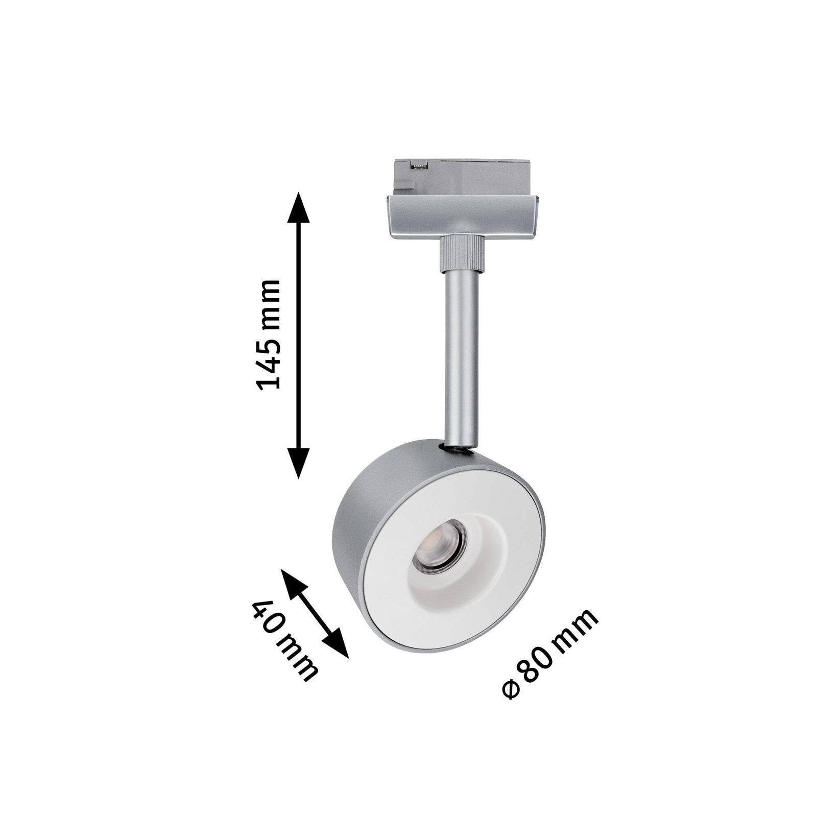 Paulmann Schienensystem-Leuchten »URail Schienenspot Pellet 350lm 6,7W 2700K 230V Chrom matt, dimmbar 4W«, dimmbar, Einzelspot
