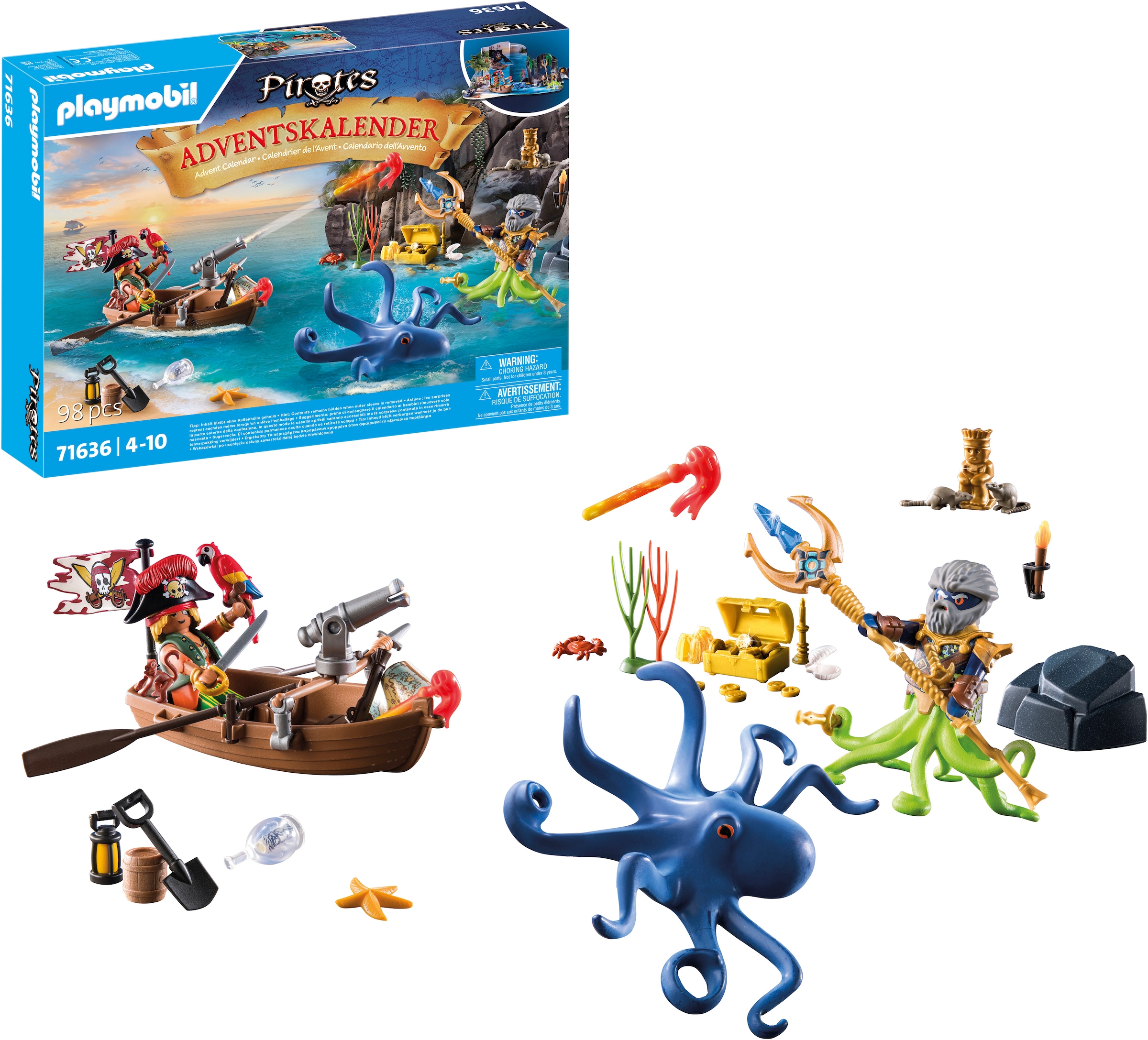 Playmobil® Spielzeug-Adventskalender »Spielbausteine, Piraten (71636), Pirates«, ab 4 Jahren, Made in Europe
