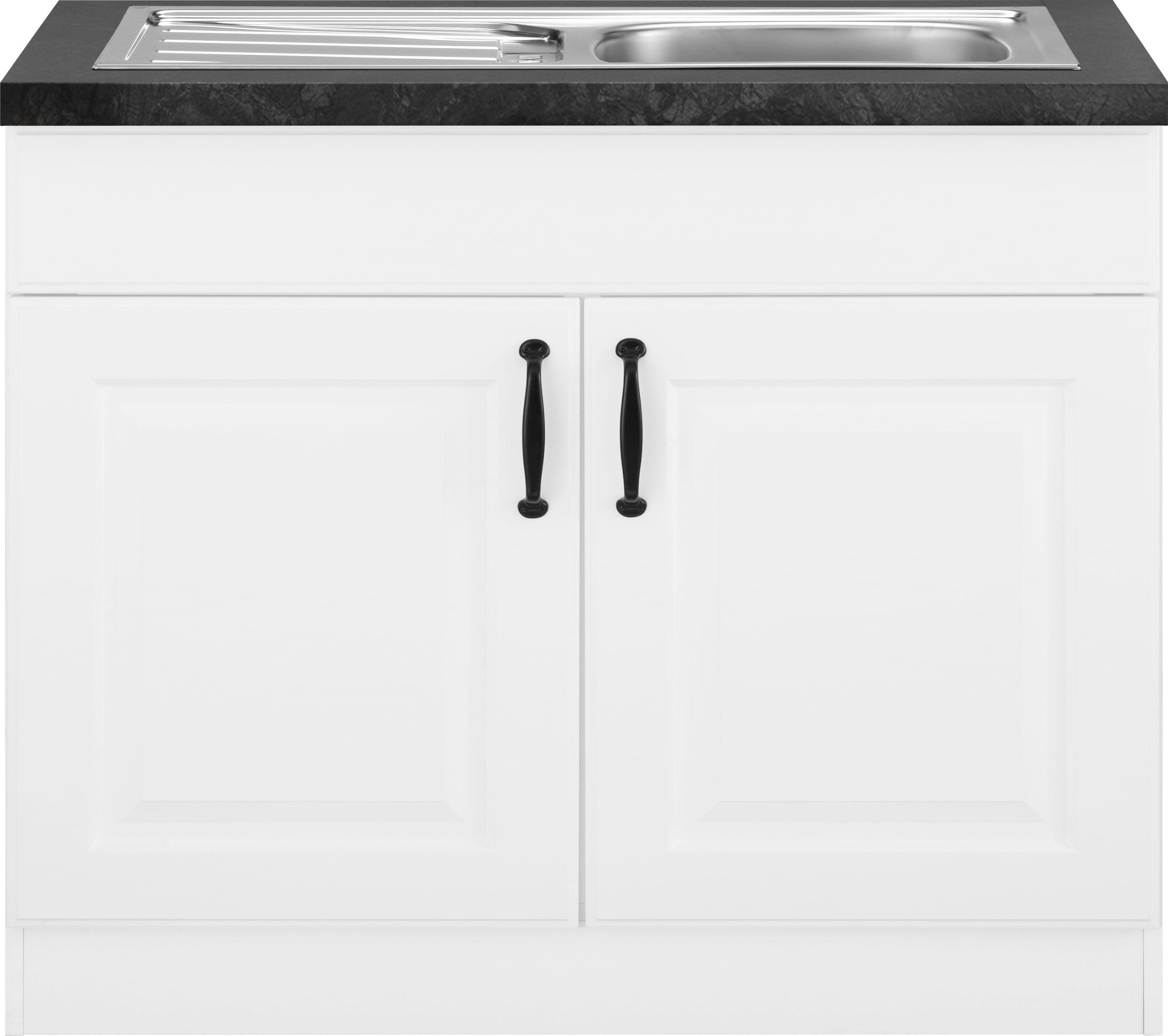 wiho Küchen Spülenschrank »Erla«, 100 cm breit mit Kassettenfront