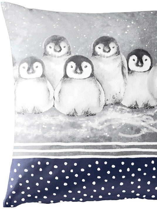 BIERBAUM Bettwäsche »Pinguine«, Biber, 100 % Baumwolle, mit Pinguinen, pflegeleicht