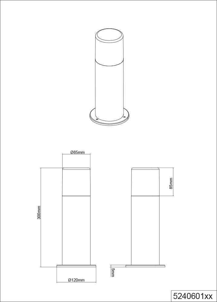 TRIO Leuchten Außen-Stehlampe »HOOSIC, Outdoor Wegeleuchte Ø 12cm, exkl 1x E27 max 28W« E27 1 Stk. warmweiß - kaltweiß Garten Stehleuchte IP44 mit getöntem Lampenschirm (rauchfarbig)