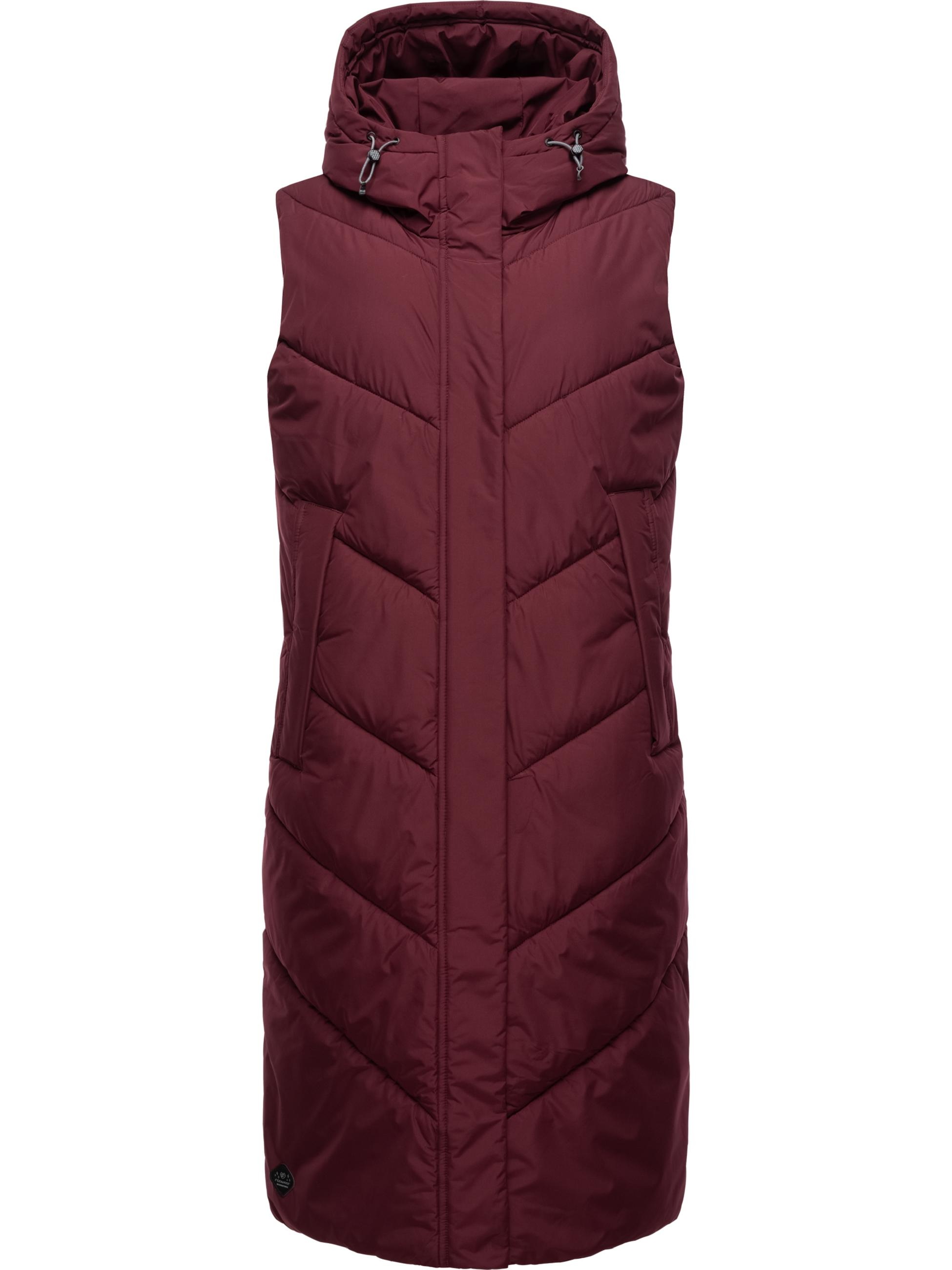 Ragwear Steppweste »Steppweste Suminka Vest«, (1 tlg.), Wasserdichte, lange Damen Winterweste