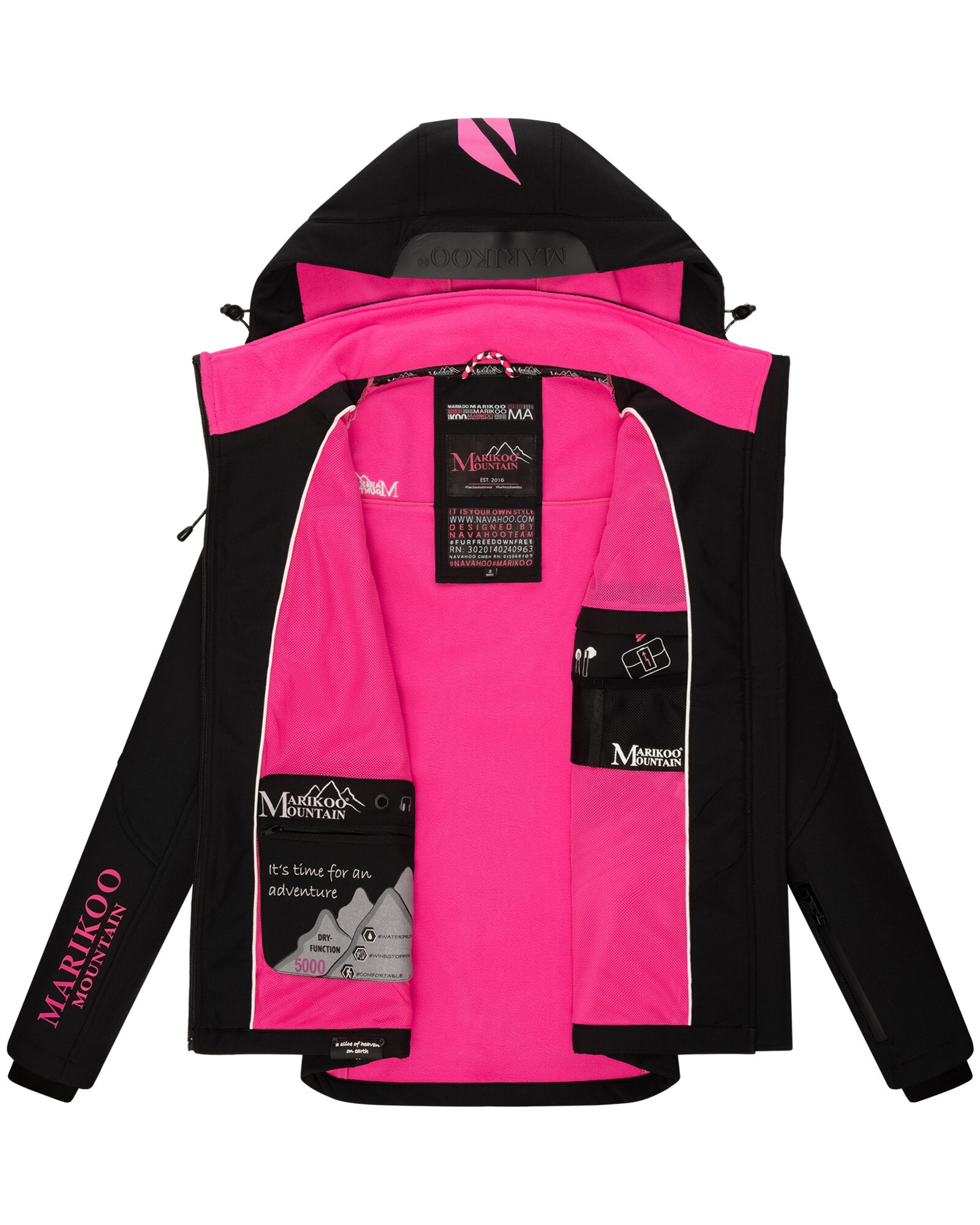 Marikoo Softshelljacke »Marikoo Mountain Mount-Cho-Oyu Damen Jacke B928«