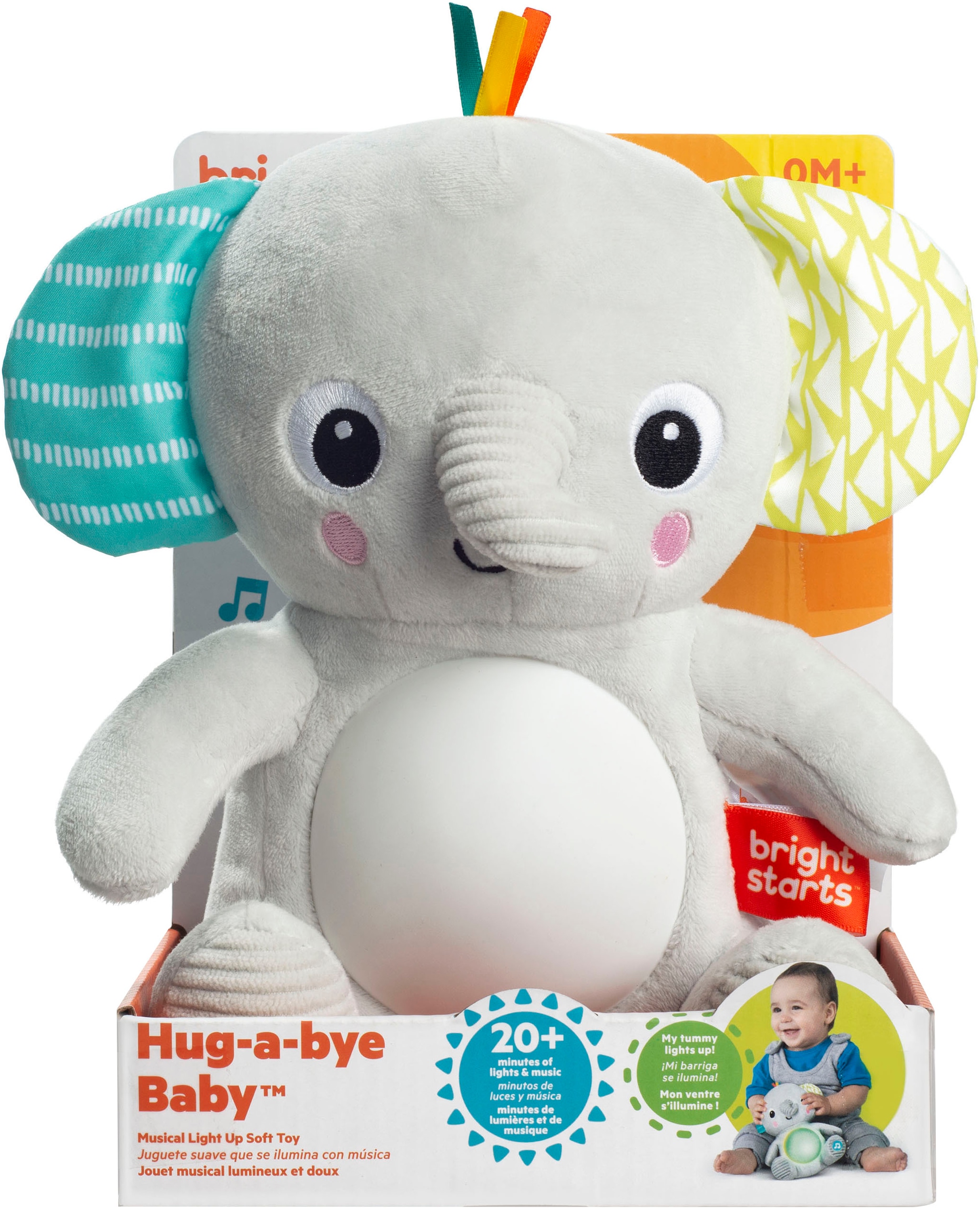 Bright Starts Plüschfigur »Hug-a-bye Baby™ Musical Light Up Soft Toy​«, mit Licht und Soundeffekten