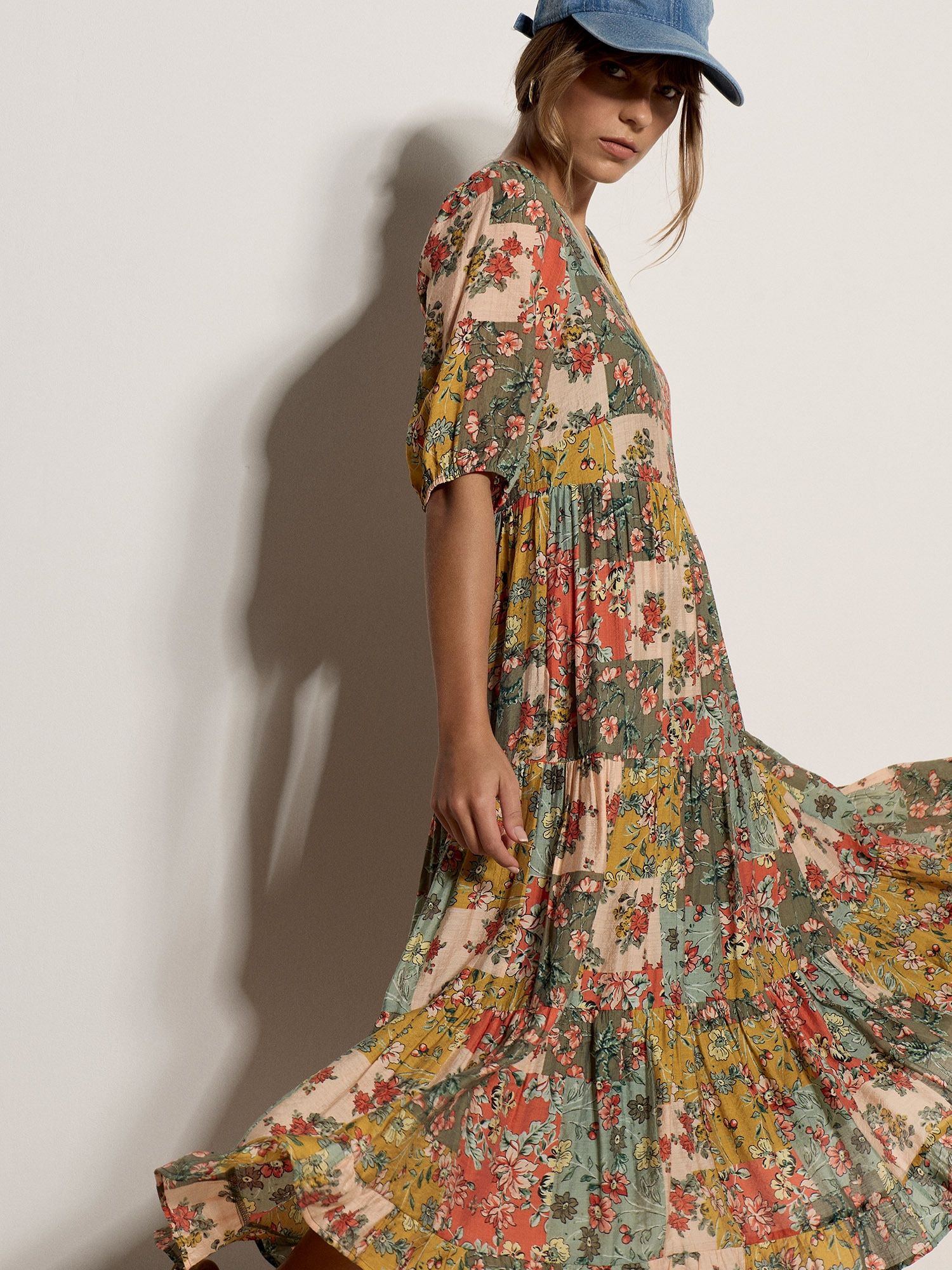 Apricot 2-in-1-Kleid »Midikleid« mit Stufenrock
