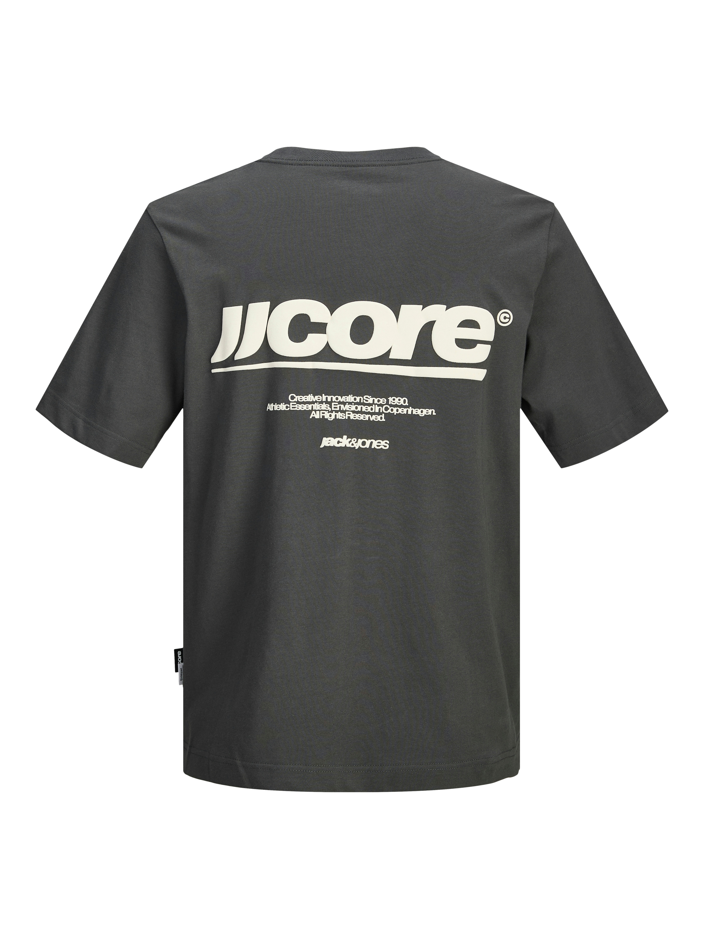 Jack & Jones T-Shirt »JCOCLUB BACK TEXT PRNT TEE SS CREW SN« mit Print