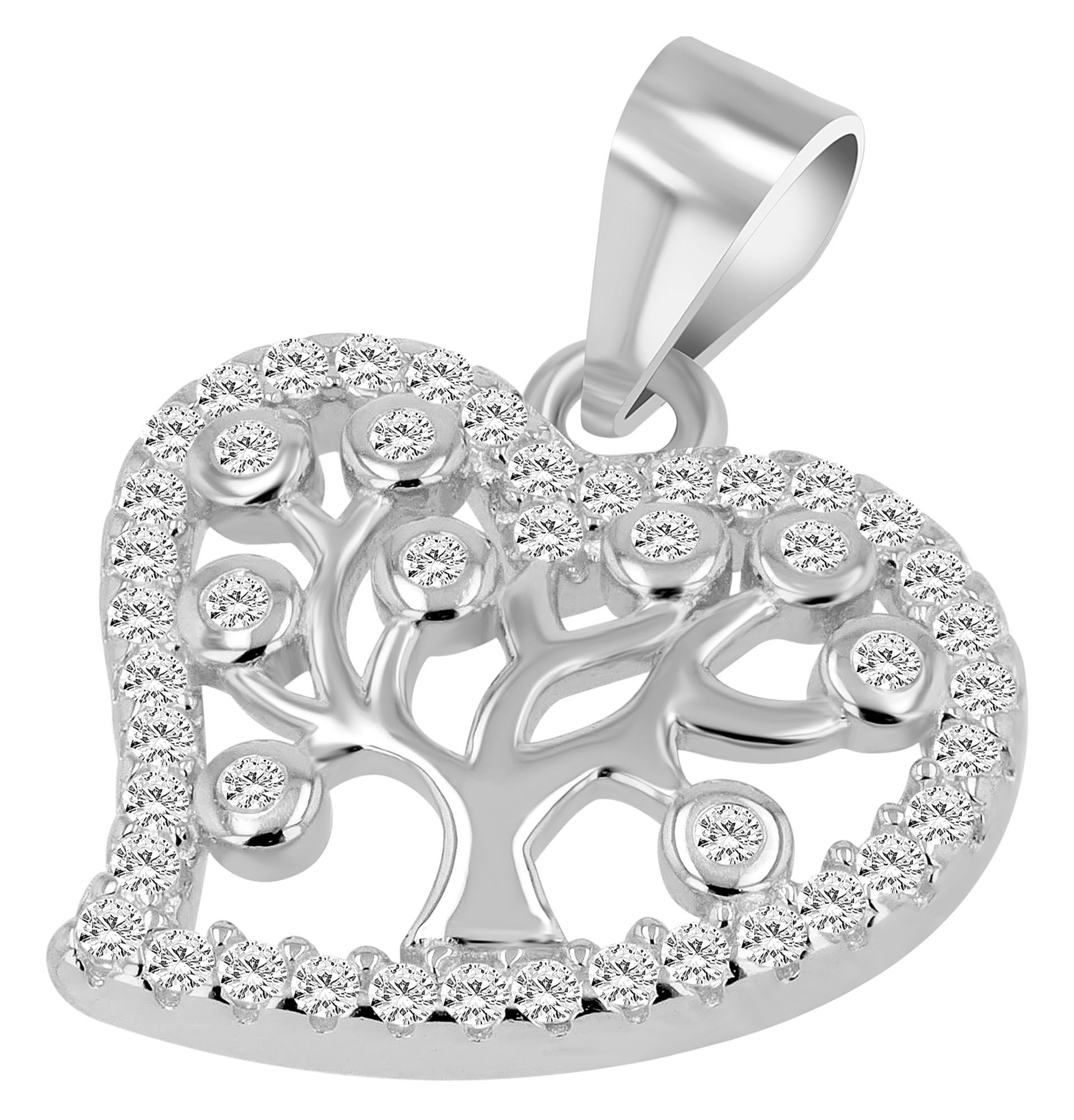 Adelia´s Herzanhänger »Damen Anhänger ¿ Herzanhänger aus 925 Silber mit Zirkonia«