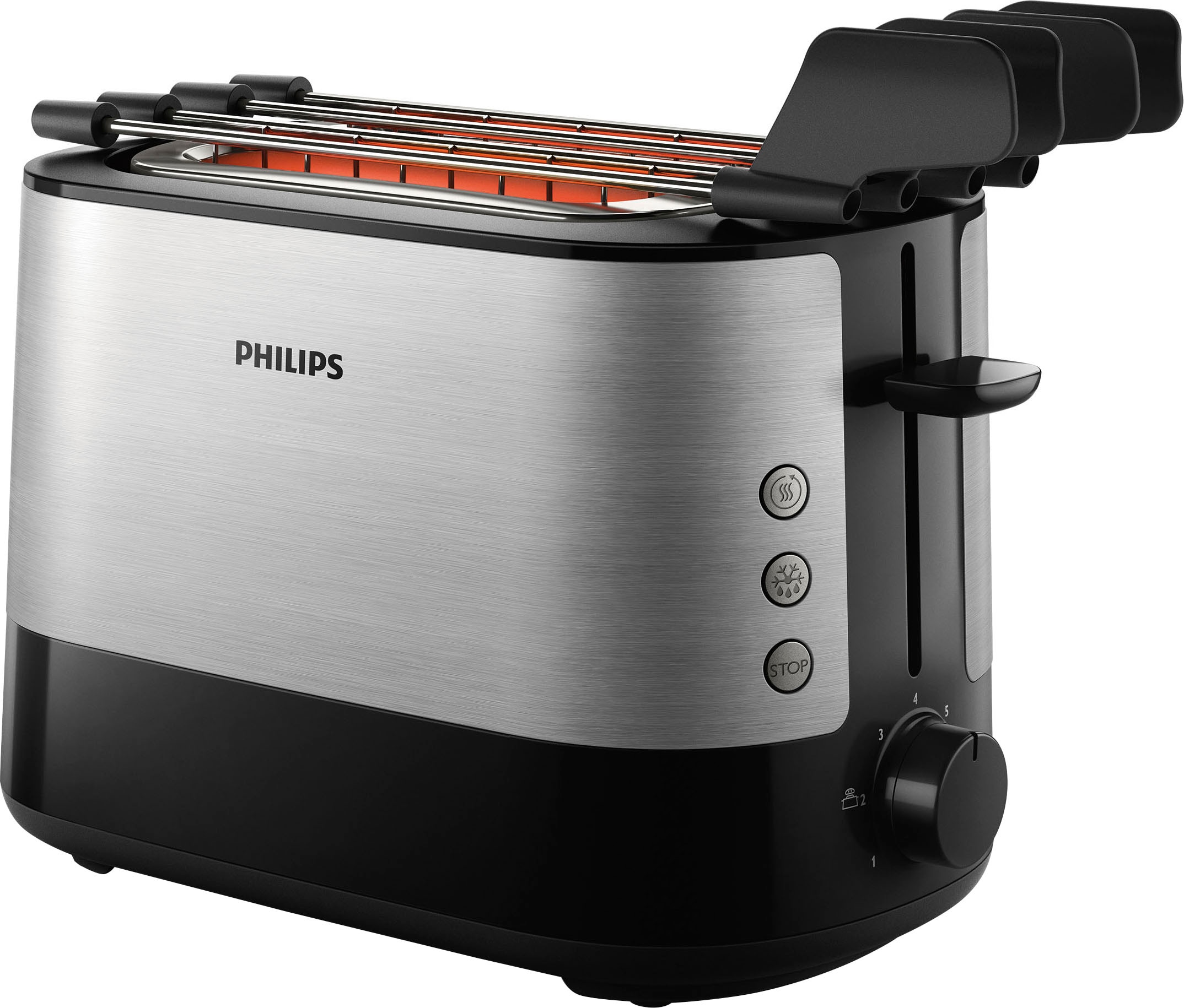 Toaster »HD2639/90«, 2 kurze Schlitze, 730 W, Brötchenaufsatz, Krümelschublade, 7...