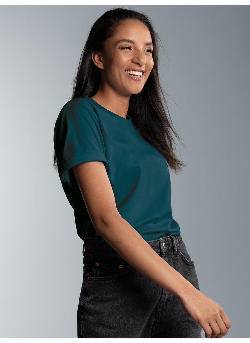 Trigema T-Shirt »TRIGEMA T-Shirt DELUXE Baumwolle« 1 Stk.