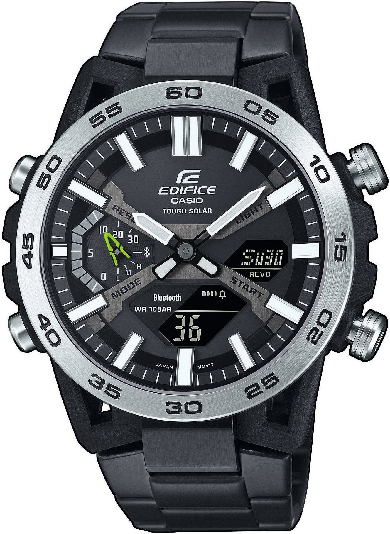 CASIO EDIFICE Smartwatch, Solaruhr, Armbanduhr, Herrenuhr, Bluetooth, Stoppfunktion,Phone Finder)
